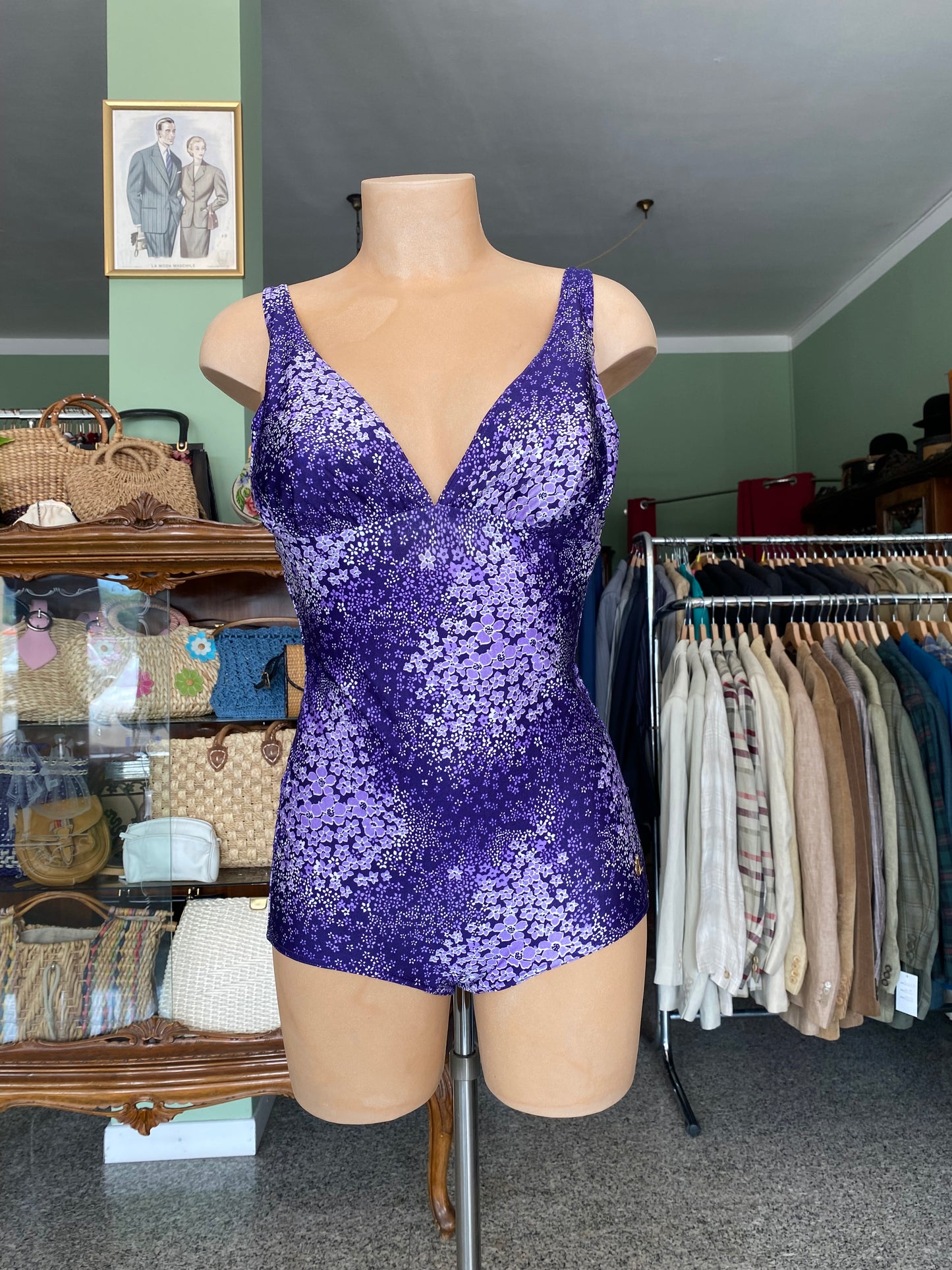 Costume da bagno anni ‘70 violetta - TG. 44