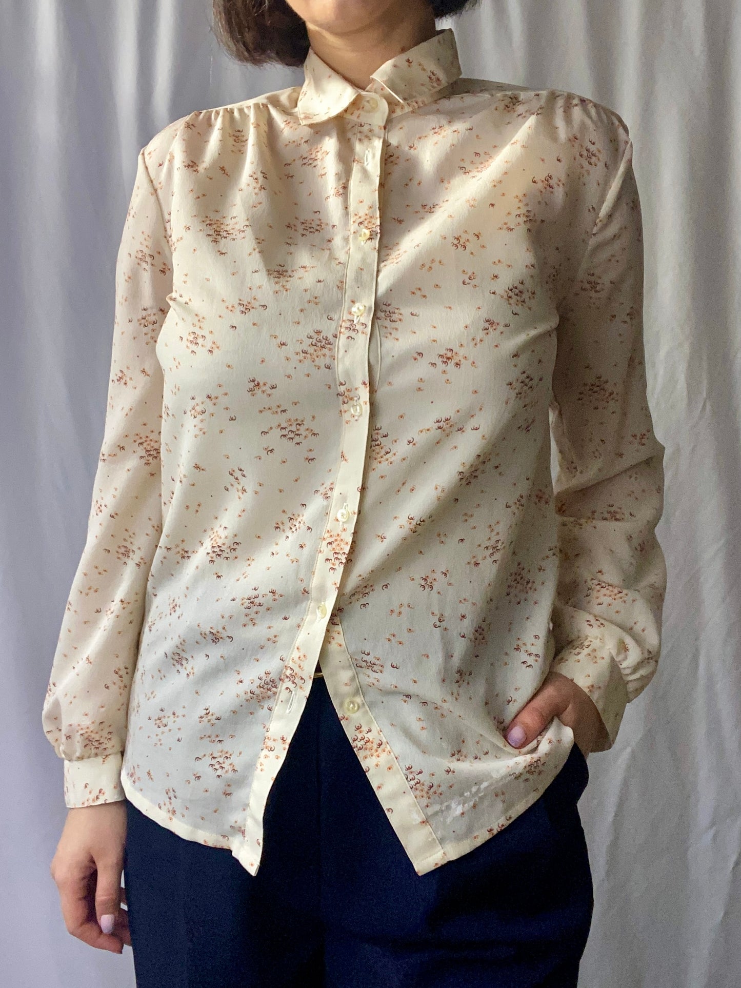 Camicia anni ‘70 color biscotto - TG. 38/40