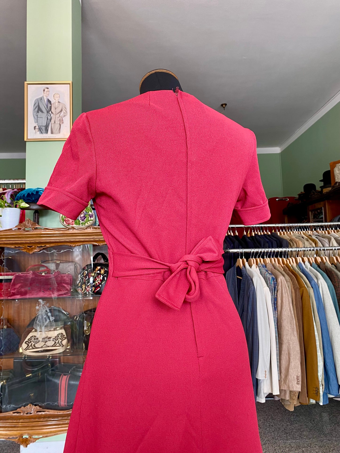 Mini dress anni ‘70 color ciliegia - TG. 38