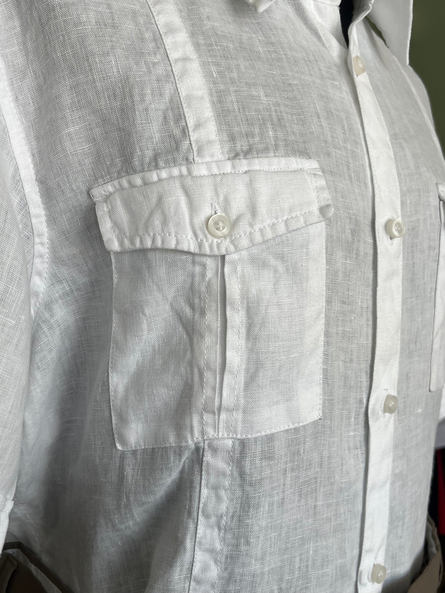 Camicia a maniche corte lino M-L