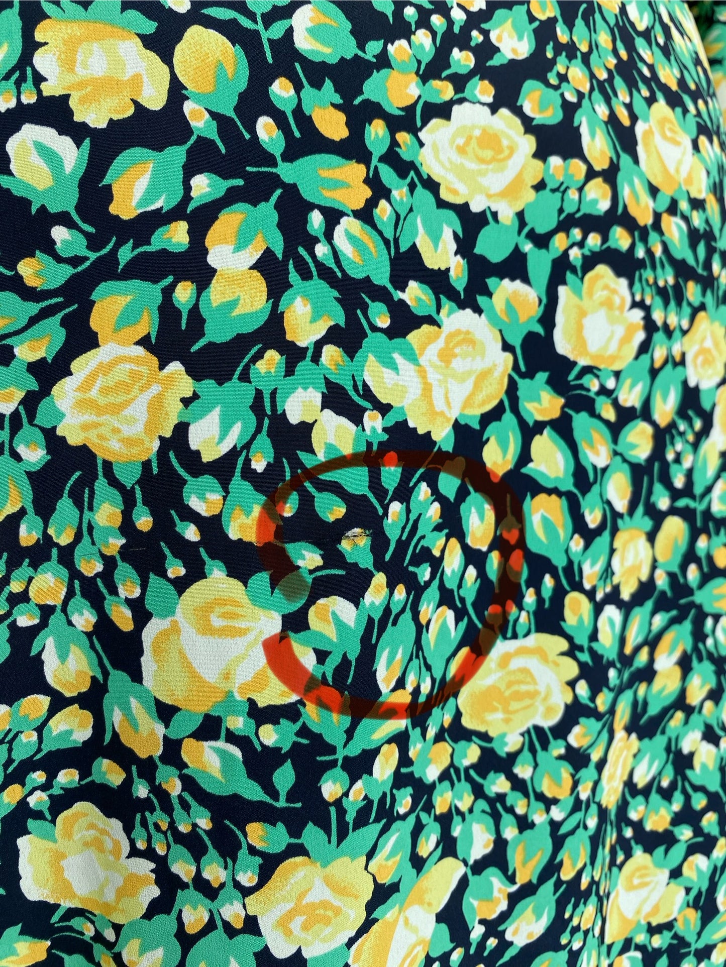 Abito in pura seta fiori gialli - TG. 46 circa