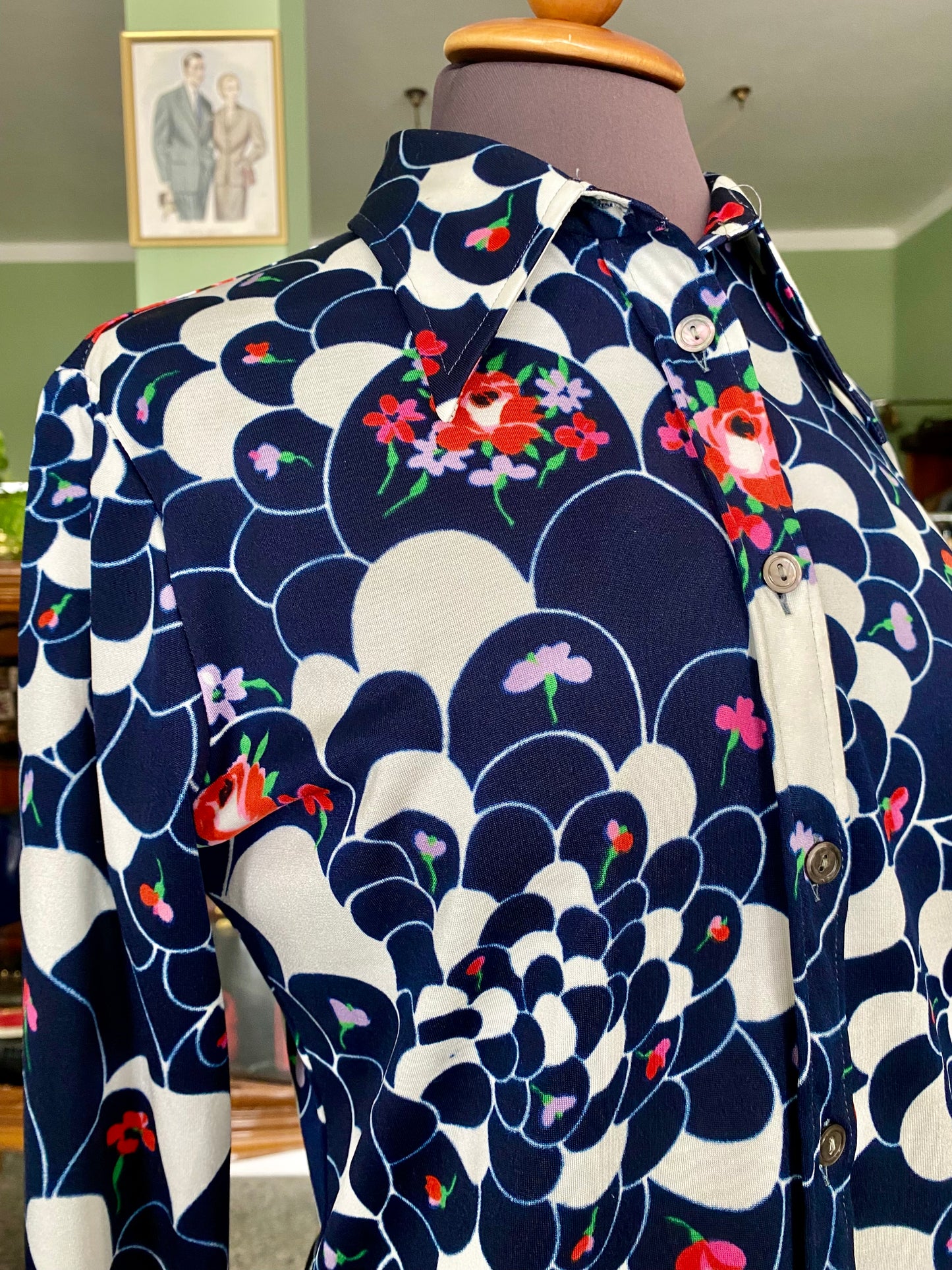 Camicia anni ‘70 stampa psichedelica - TG. 40/42