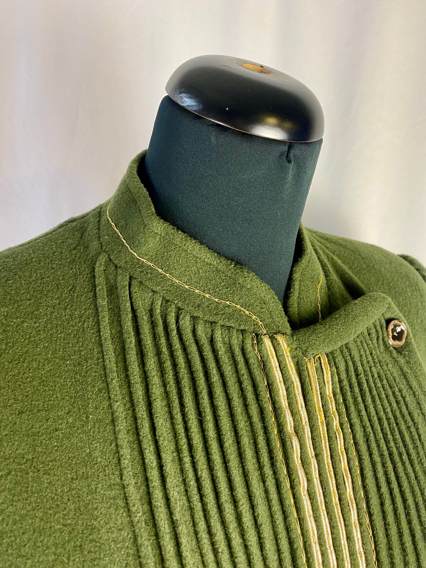 Abito verde bosco in lana - TG 48/50