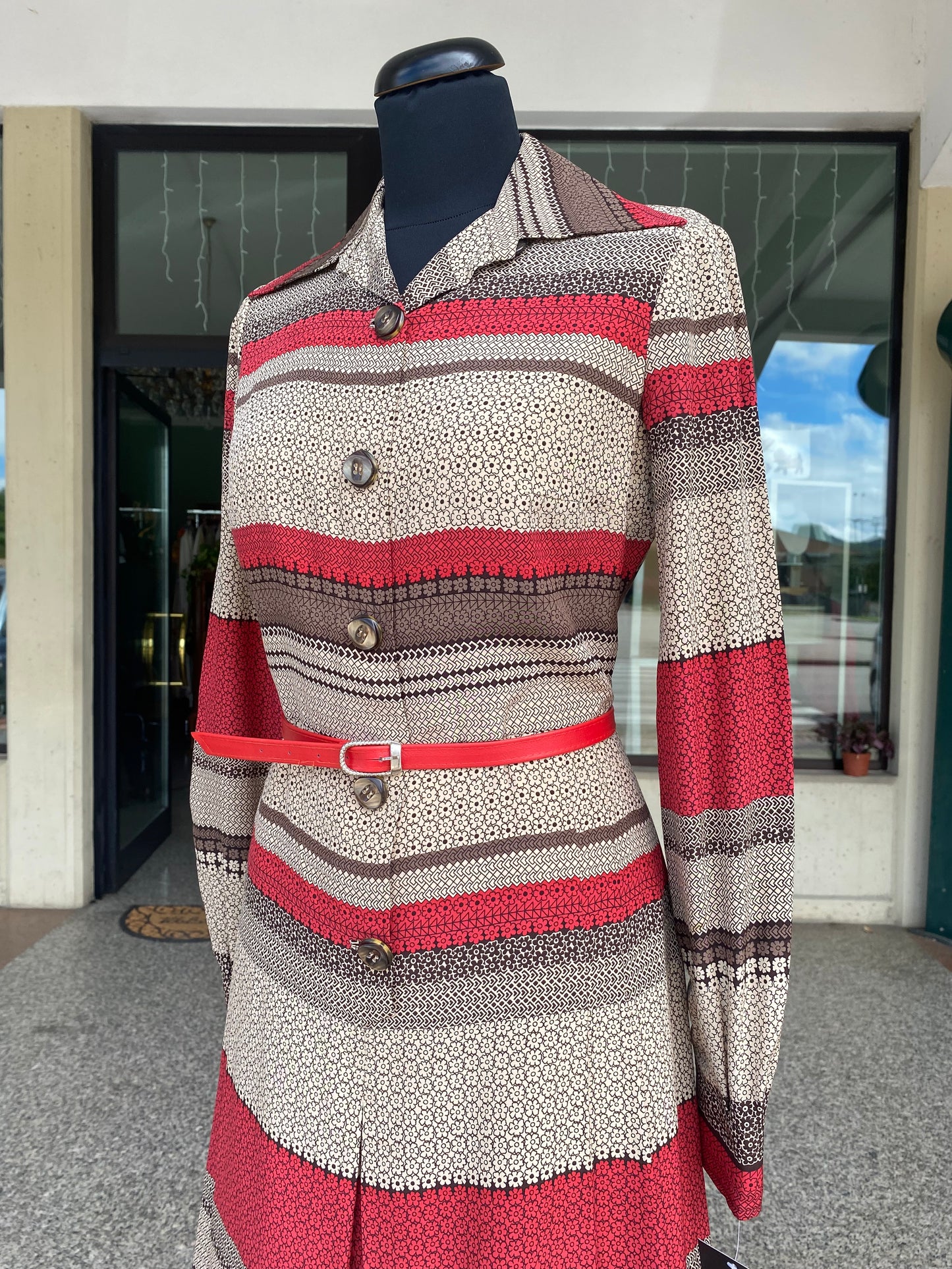 Abito anni ‘70 sartoriale in pura seta - TG. 40