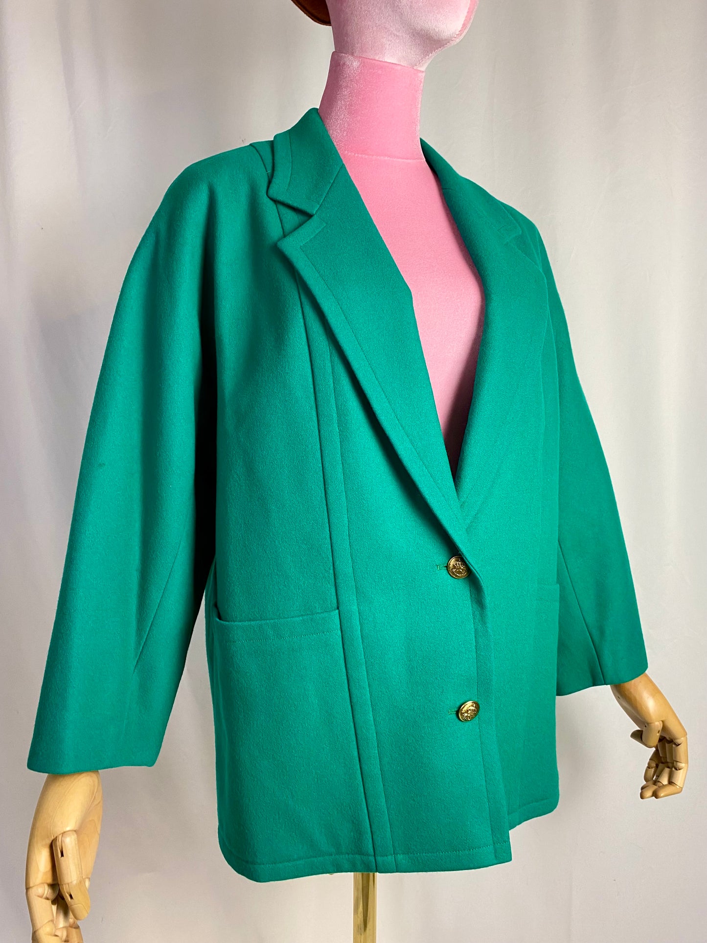 Giacca in lana verde smeraldo - TG. 46/48