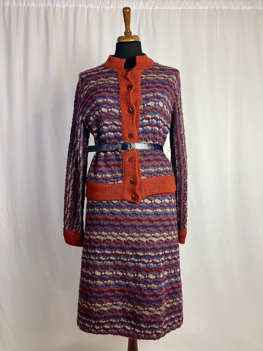Set anni ‘70 cardigan + gonna - TG. 44