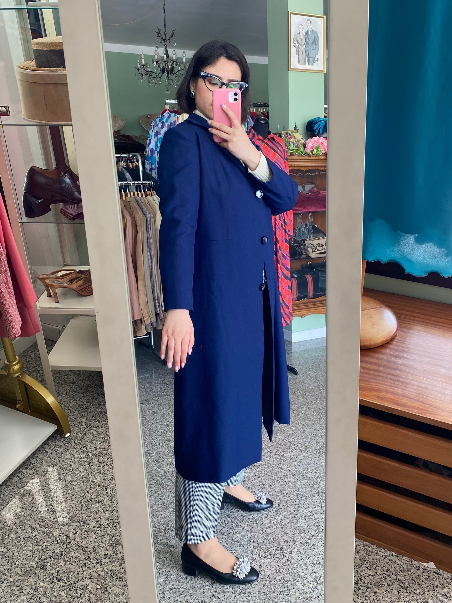 Soprabito sartoriale blu anni ‘60 - TG. 44/46