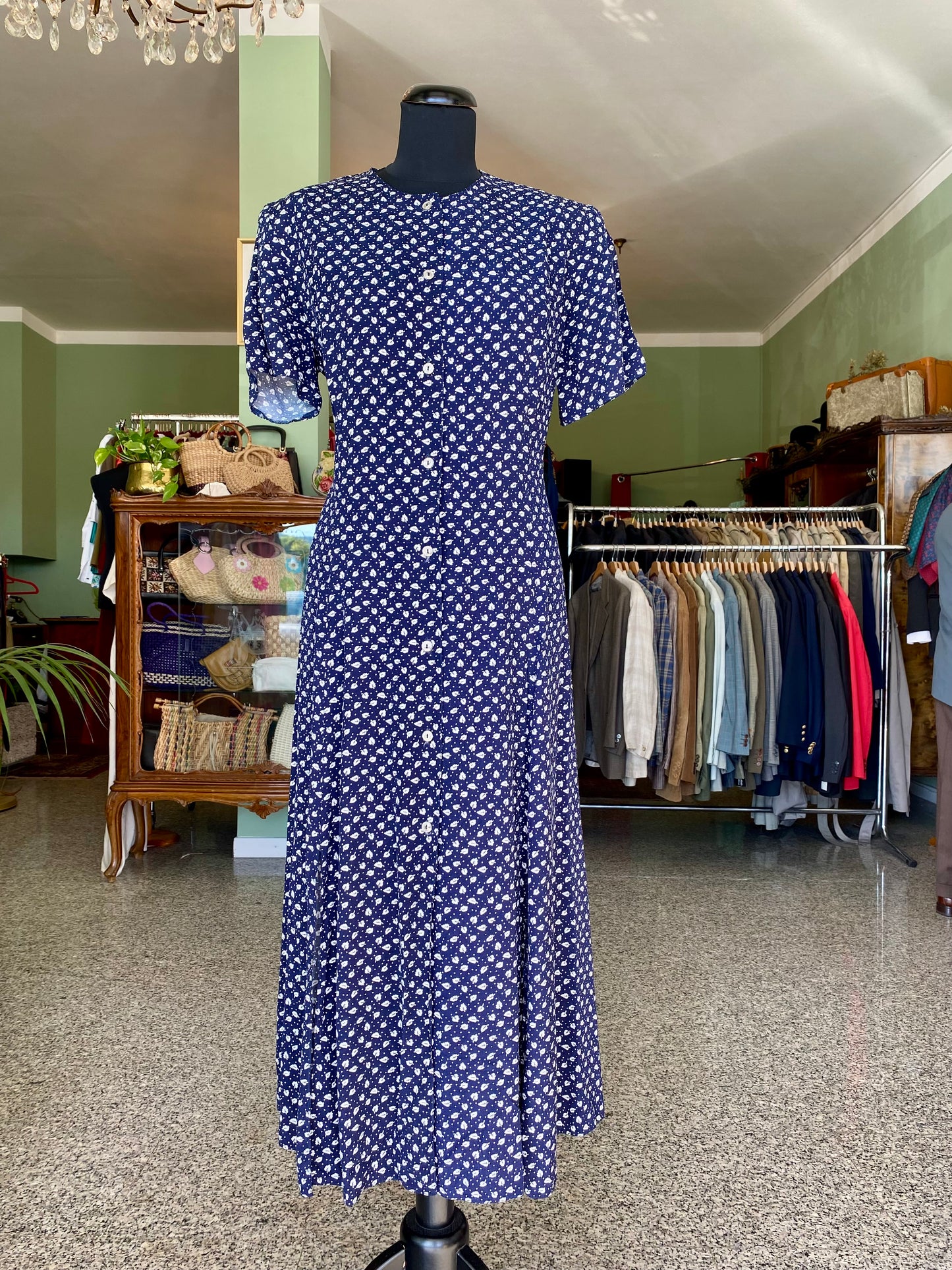 Abito in viscosa con microfantasia - TG. 46