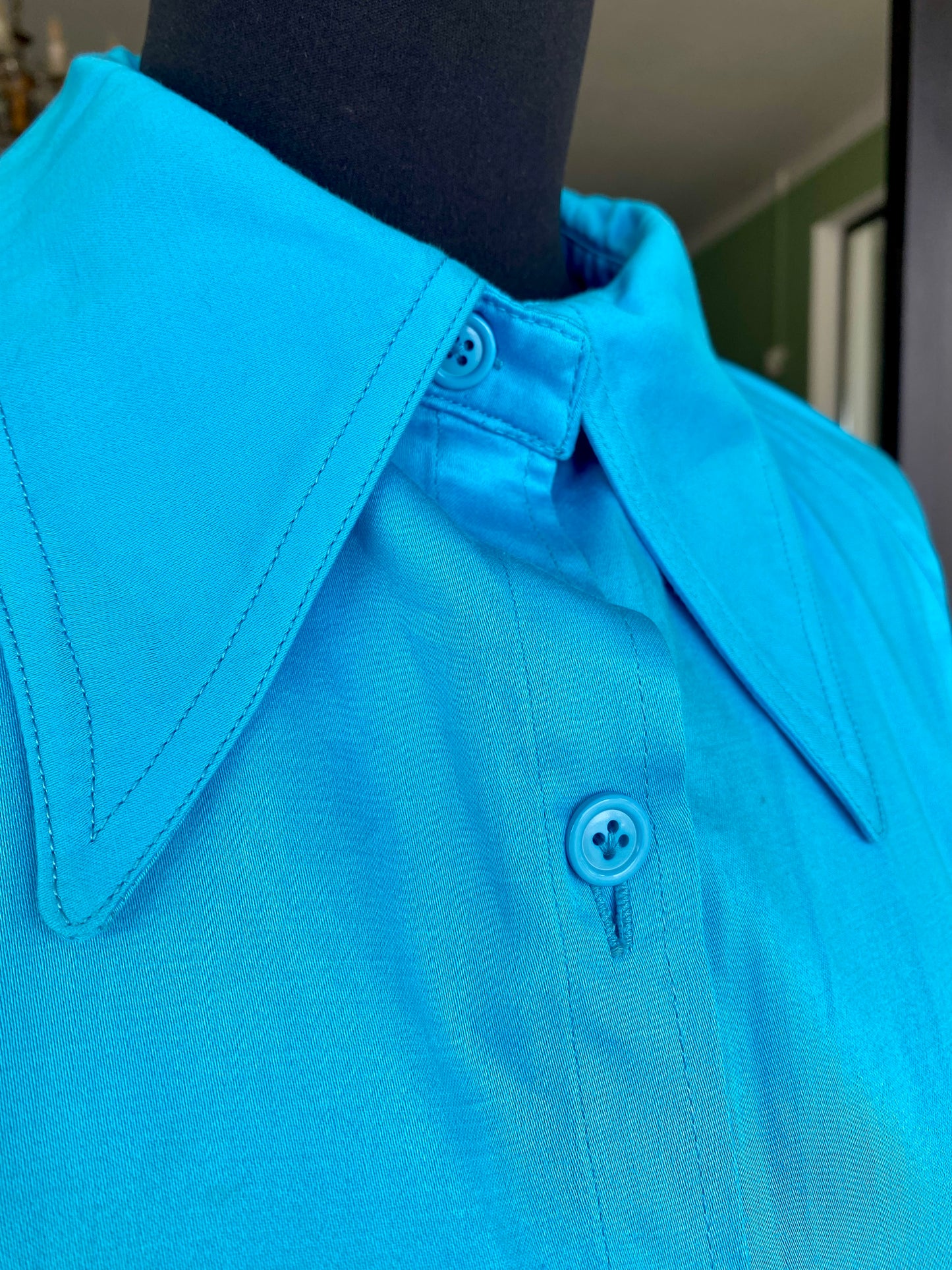 Camicia anni ‘70 azzurra - TG. 44/46