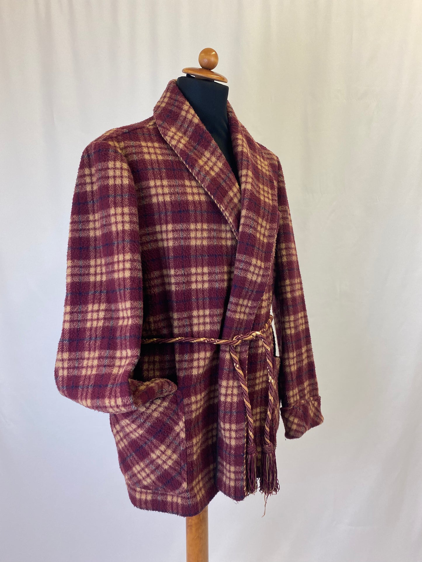 Giacca da camera borgogna e beige L-XL