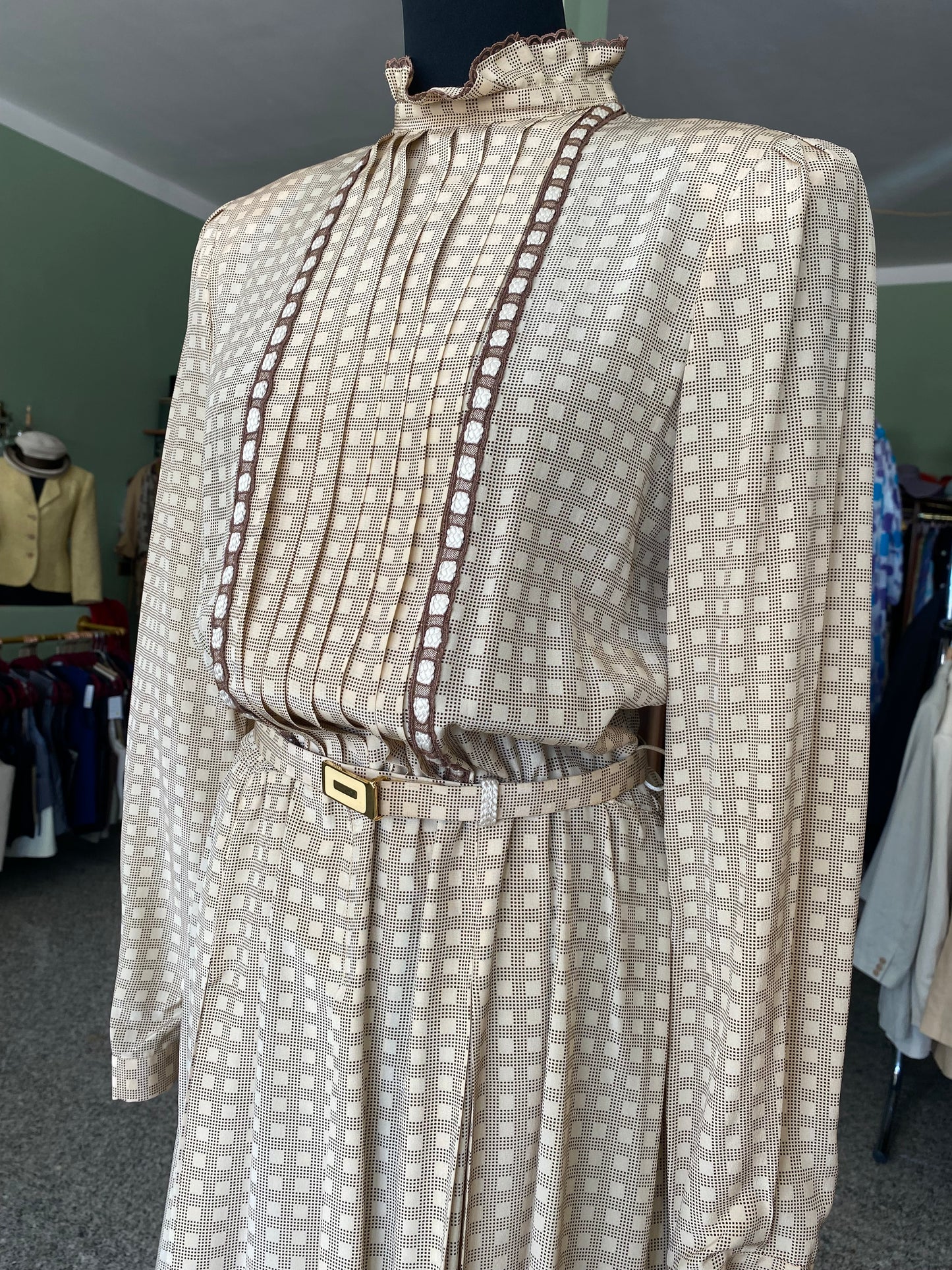 Abito anni ‘70 classico in seta - TG. 40/42/44