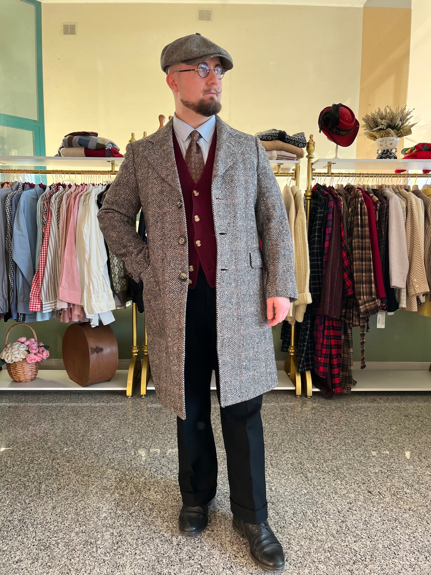 Cappotto tweed anni '70 tg. 44