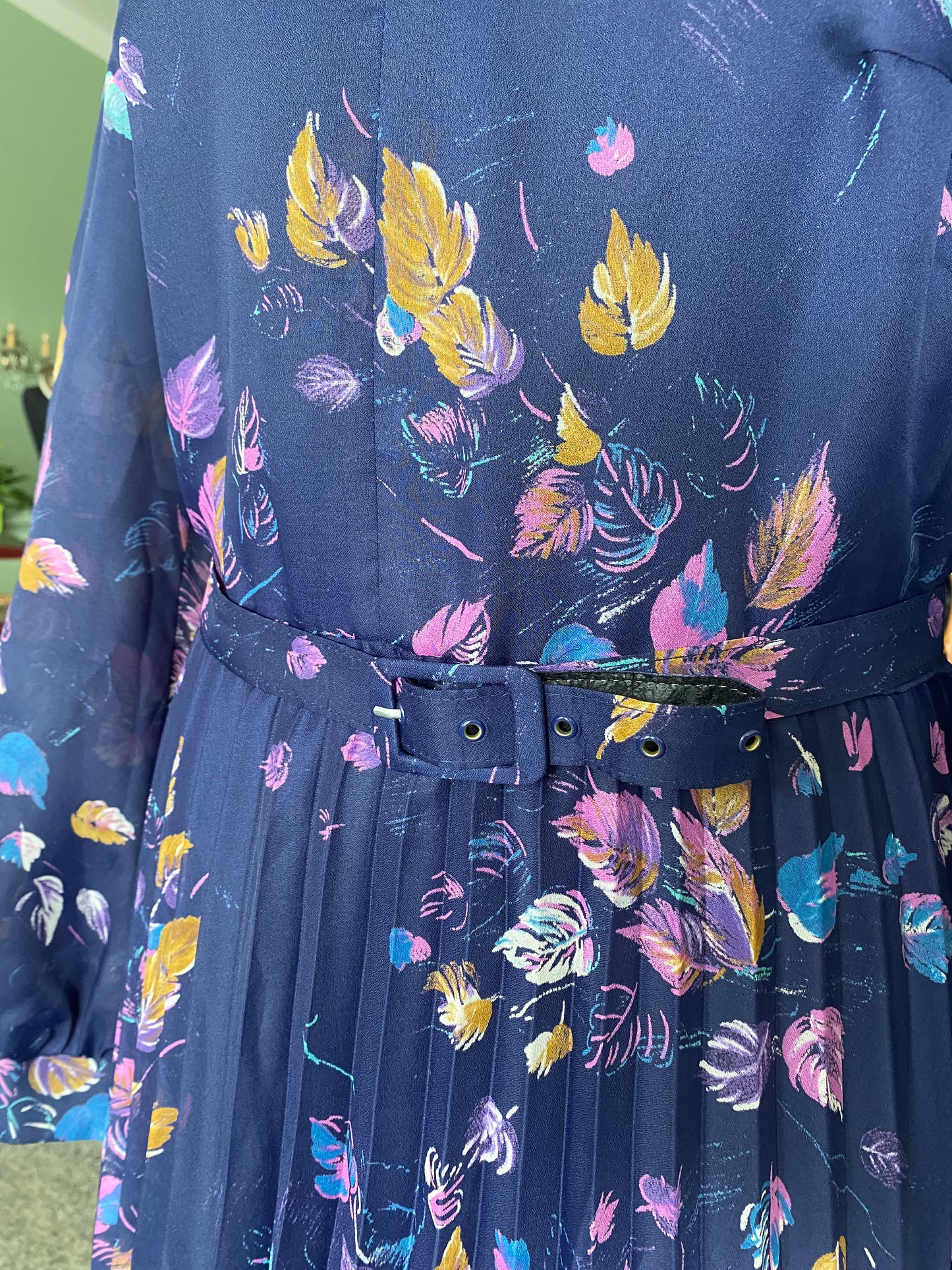 Abito anni ‘70 classico in voile - TG. 46 circa