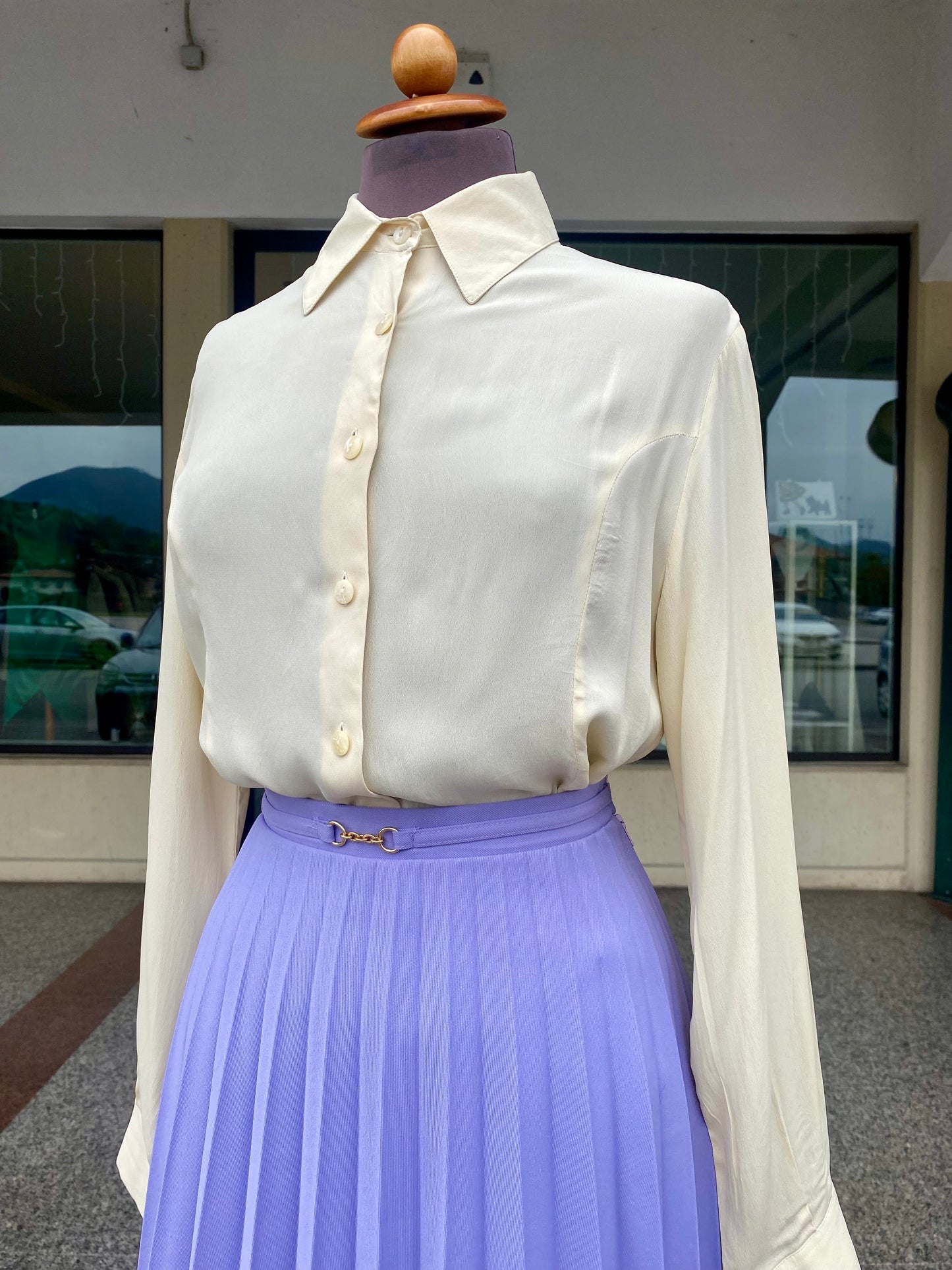 Camicia in seta panna - TG. 38/40