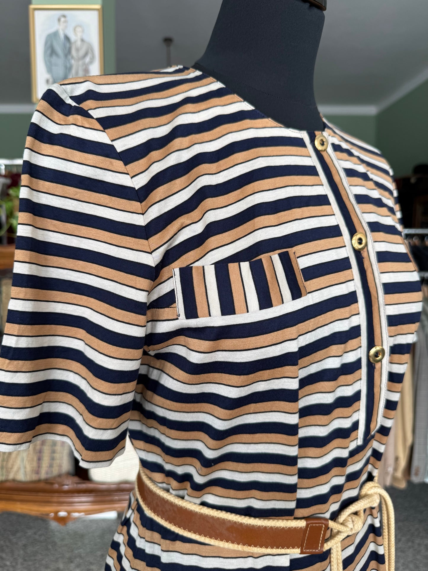 Abito a righe in maglia di cotone - TG. 40/42