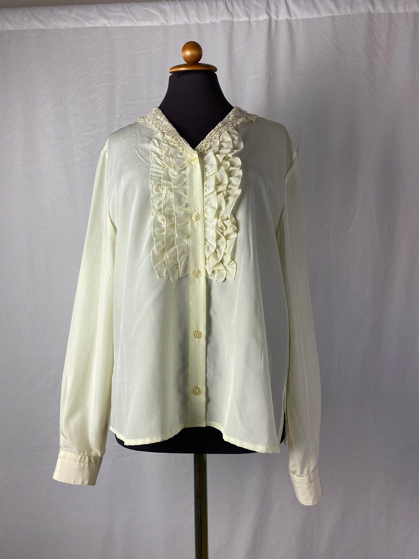 Camicia crema con rouges - TG. 46/48/50