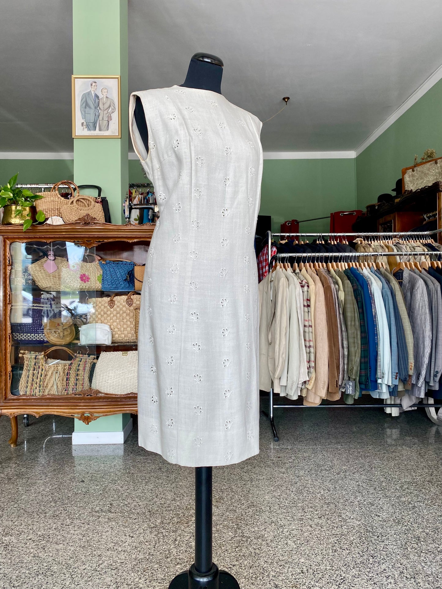 Abito sartoriale anni ’60 – ricamo a corolla - TG. 46 circa