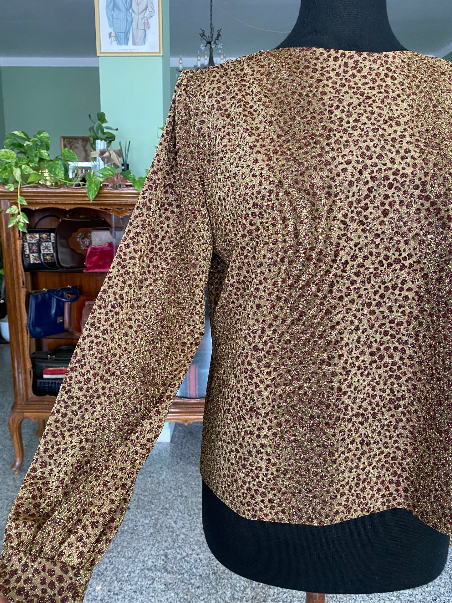Blusa in lurex leopardata - TG. 44/46