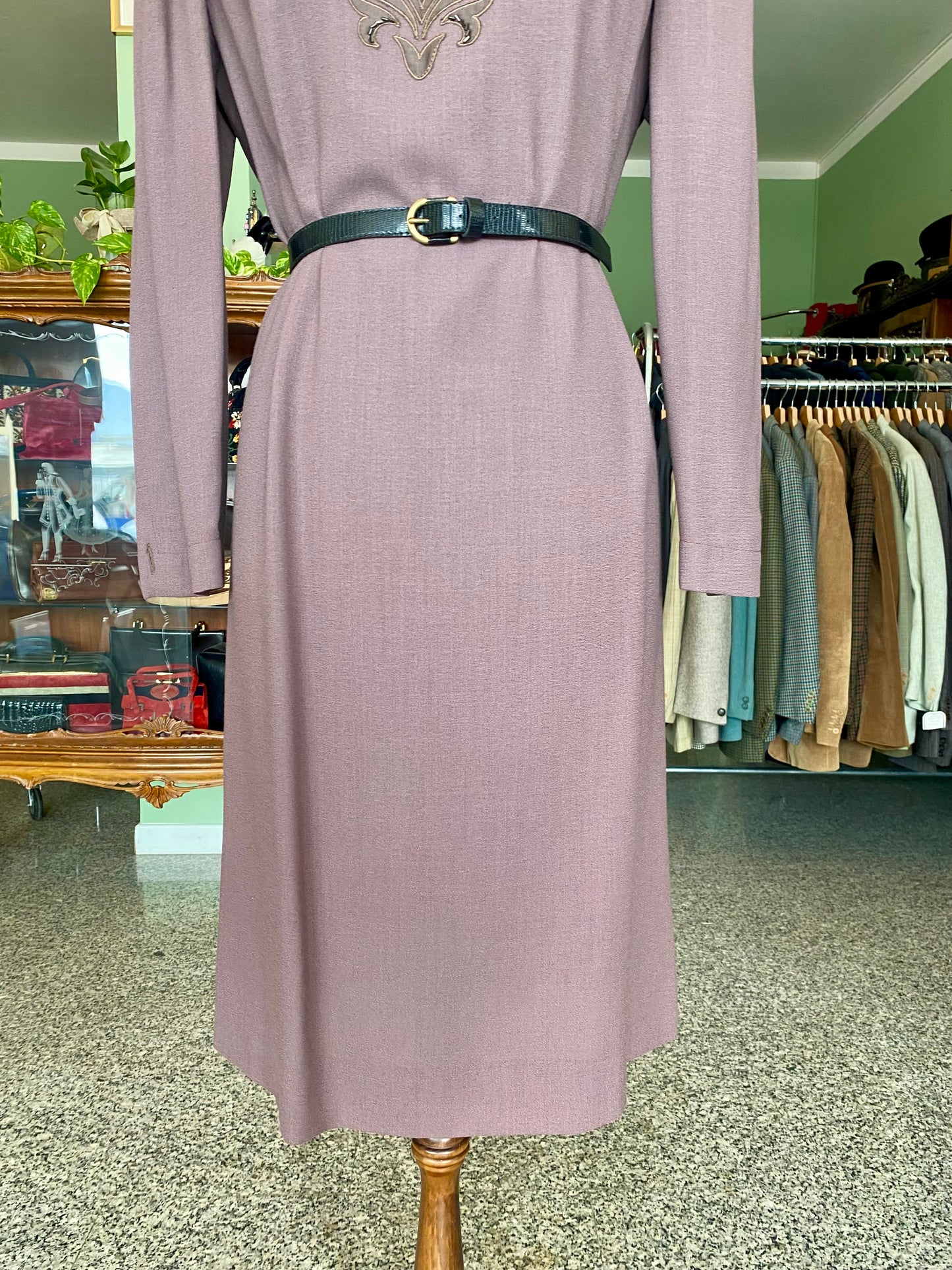 Completo abito + giacca glicine - TG. 46 circa