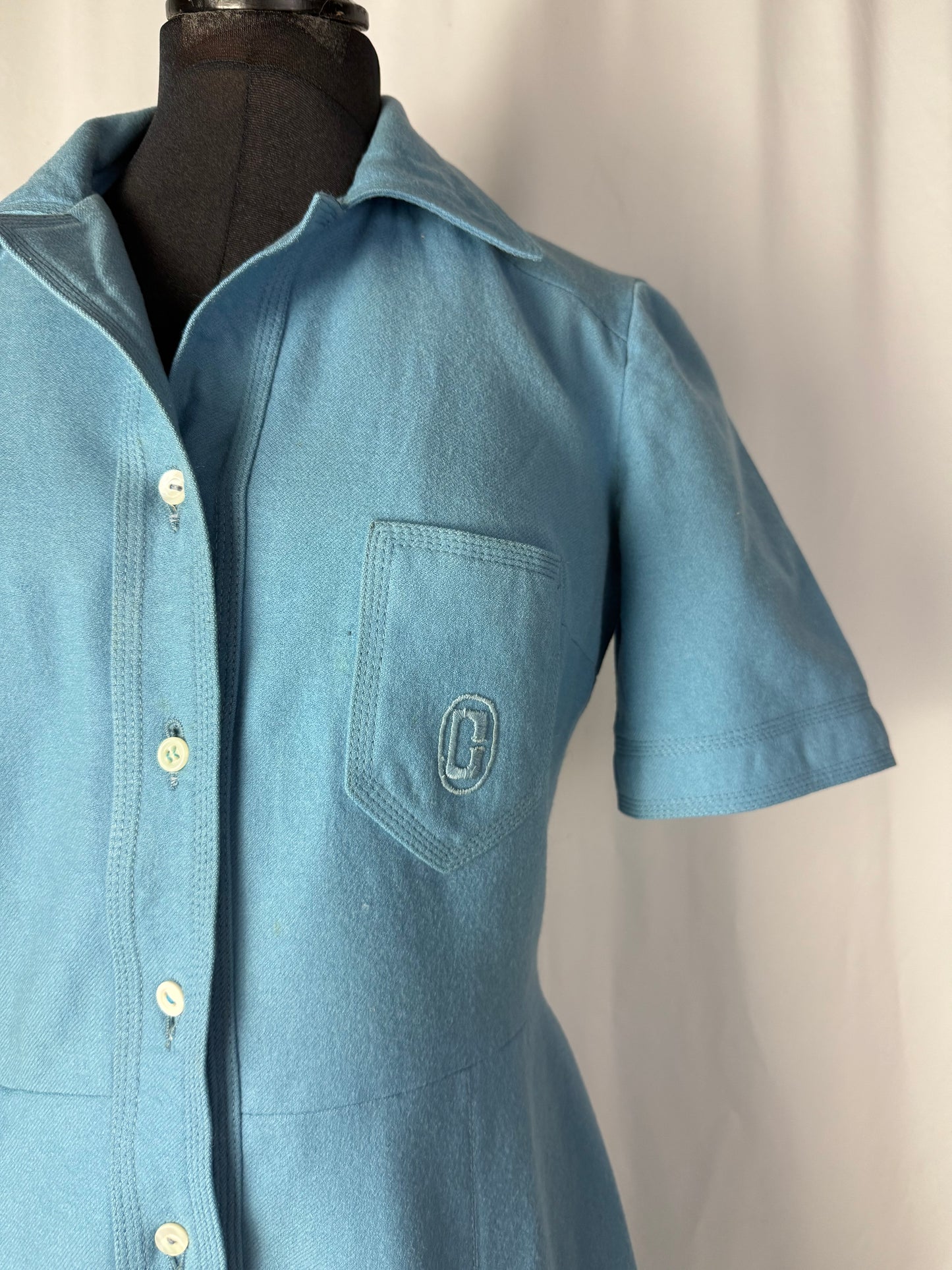 Chemisier azzurro in lana anni ‘60 - TG. 40/42