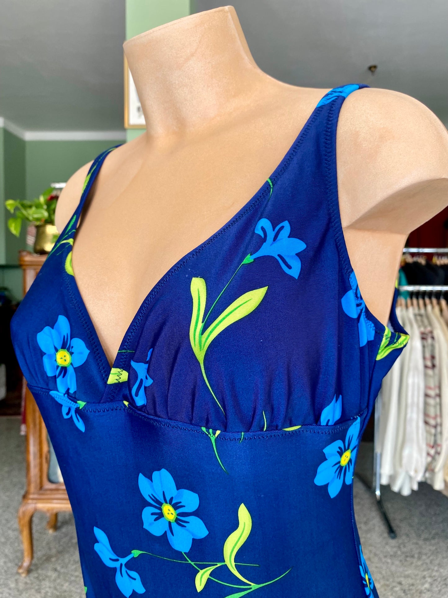 Costume da bagno con fiori blu - TG. 44