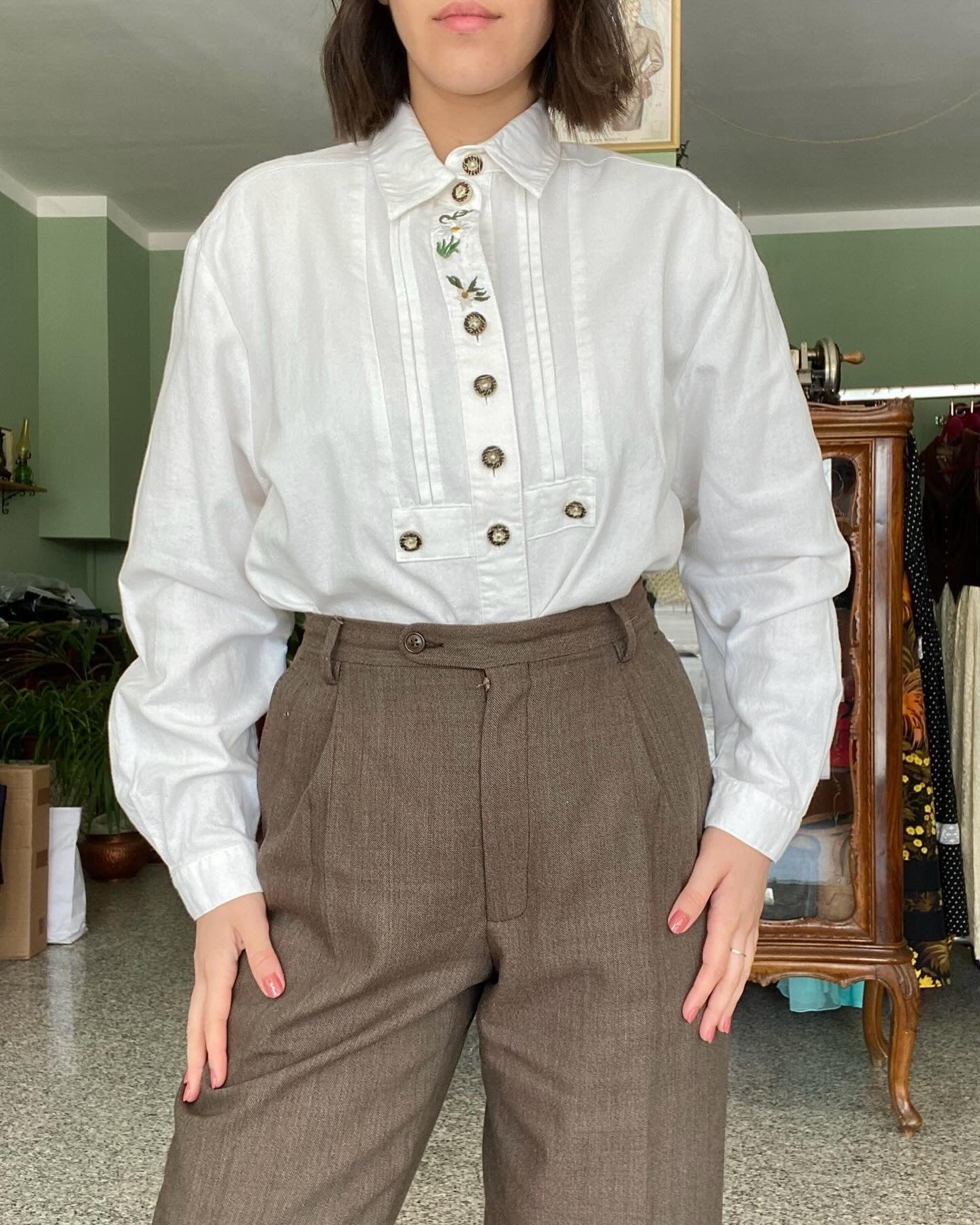 Camicia tirolese 100% cotone - TG. 42/44
