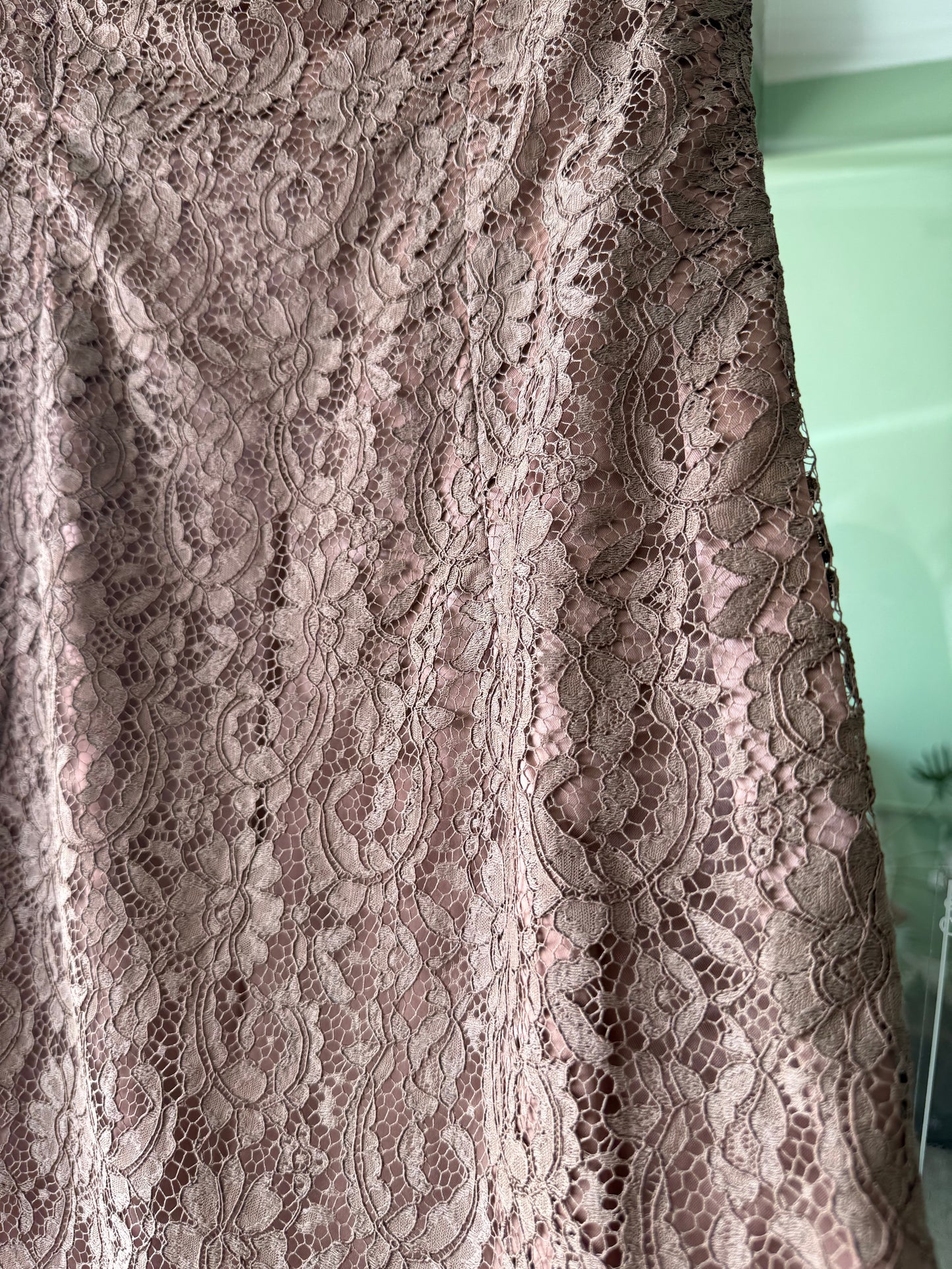 Abito anni ‘60 in pizzo e seta duchesse - TG. 40