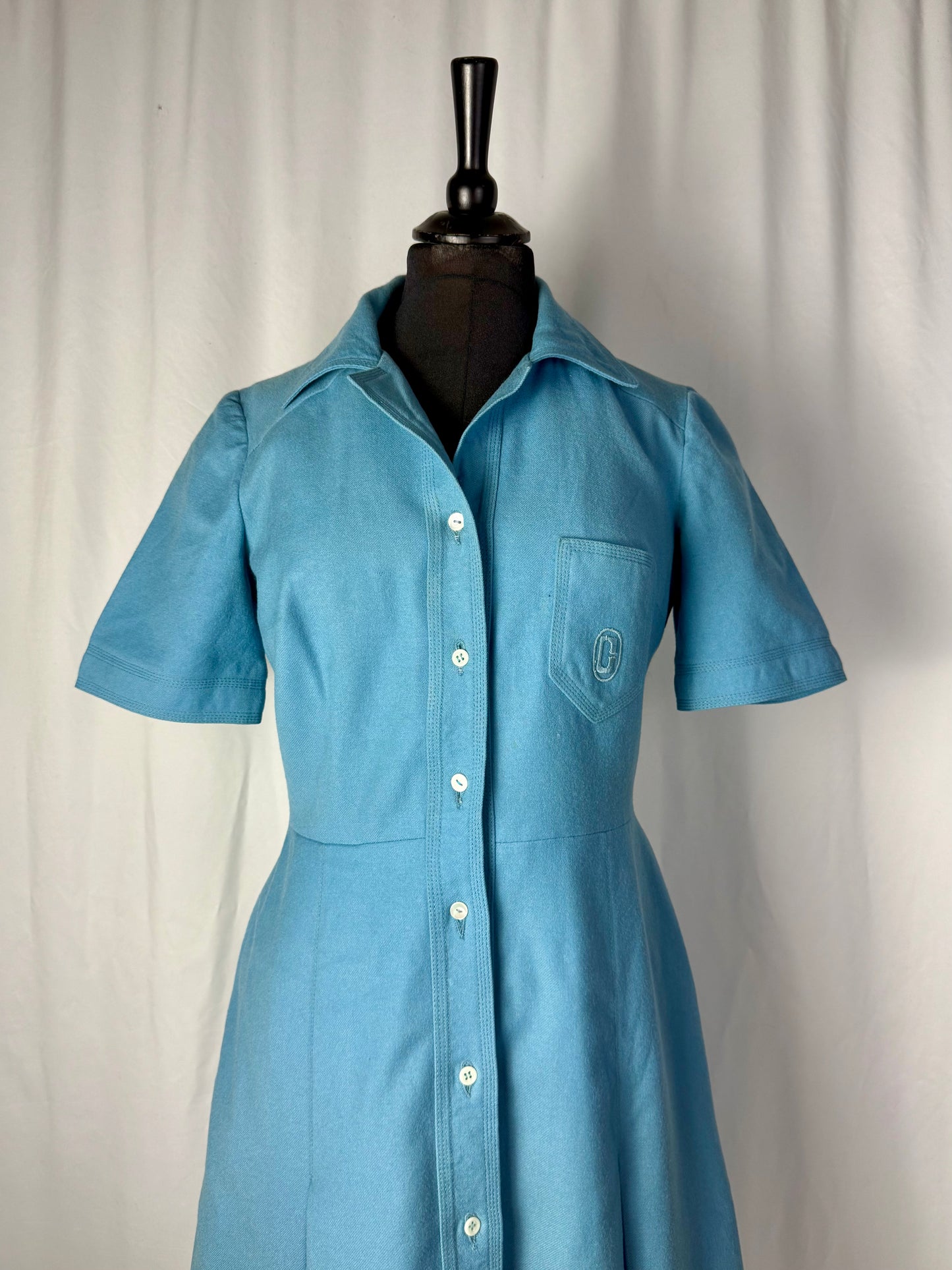 Chemisier azzurro in lana anni ‘60 - TG. 40/42