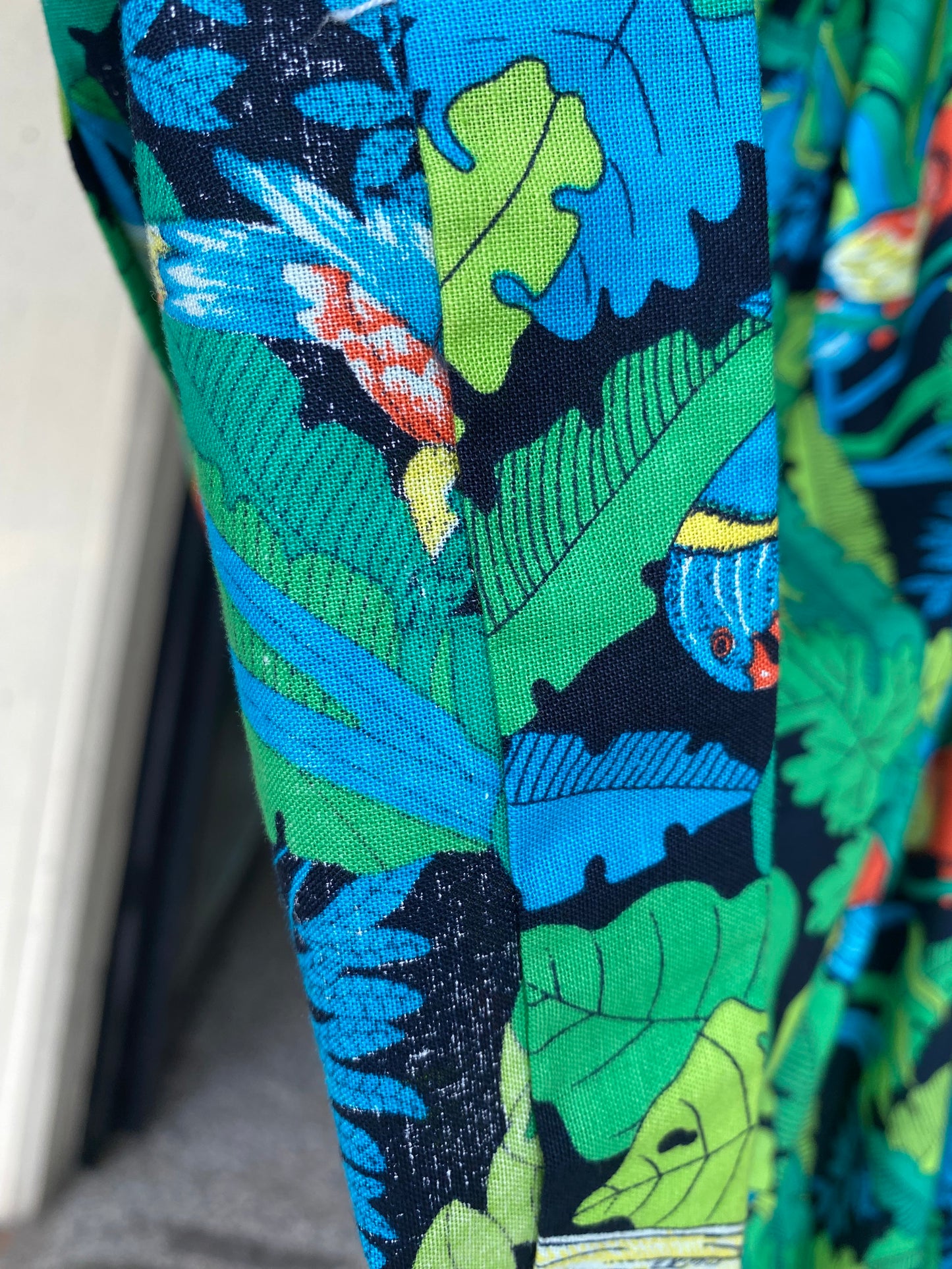 Abito anni ‘80 in cotone con pappagalli 🦜 - TG. 40/42/44 circa
