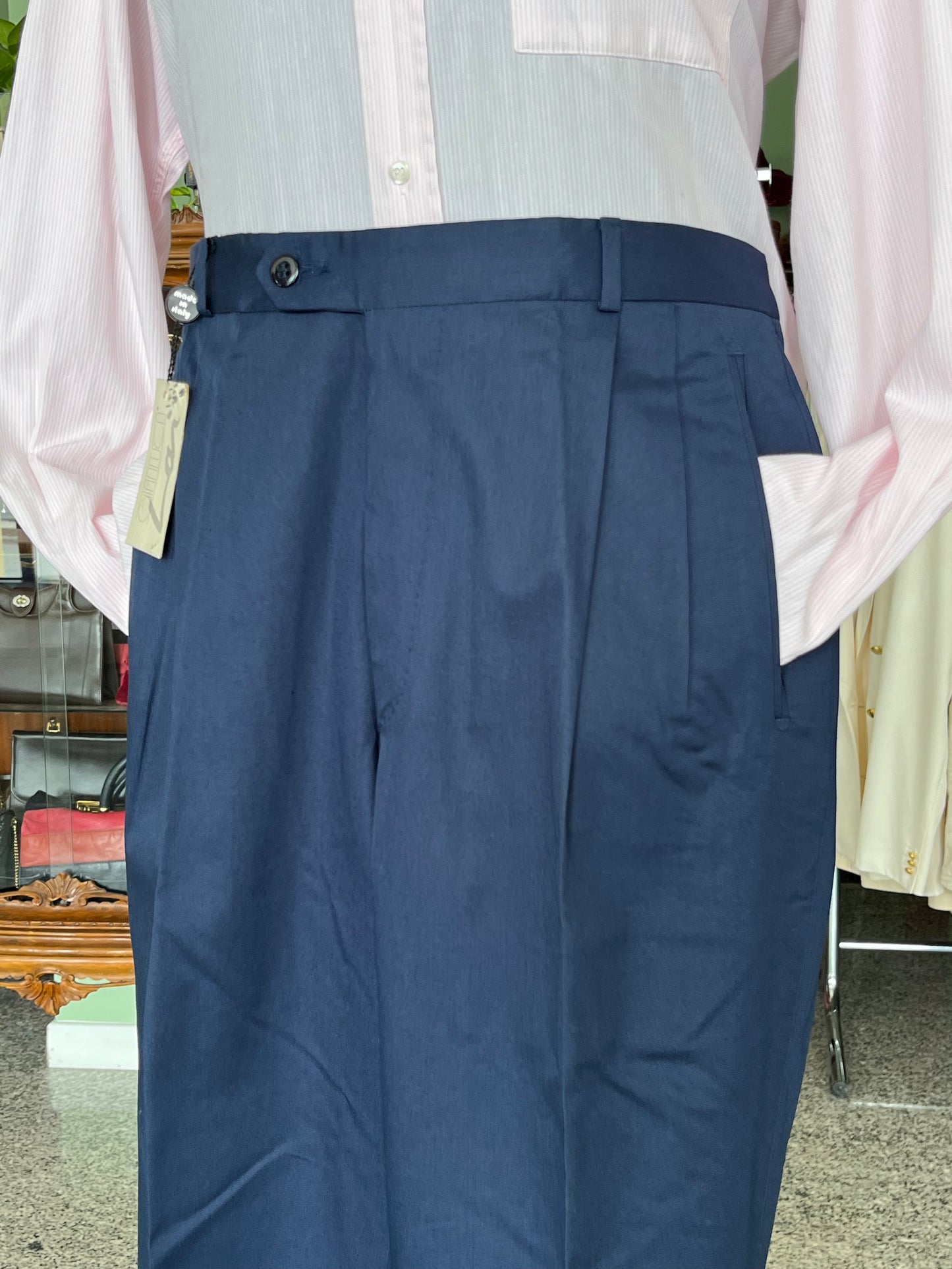 Calzoni in cotone blu tg. 48
