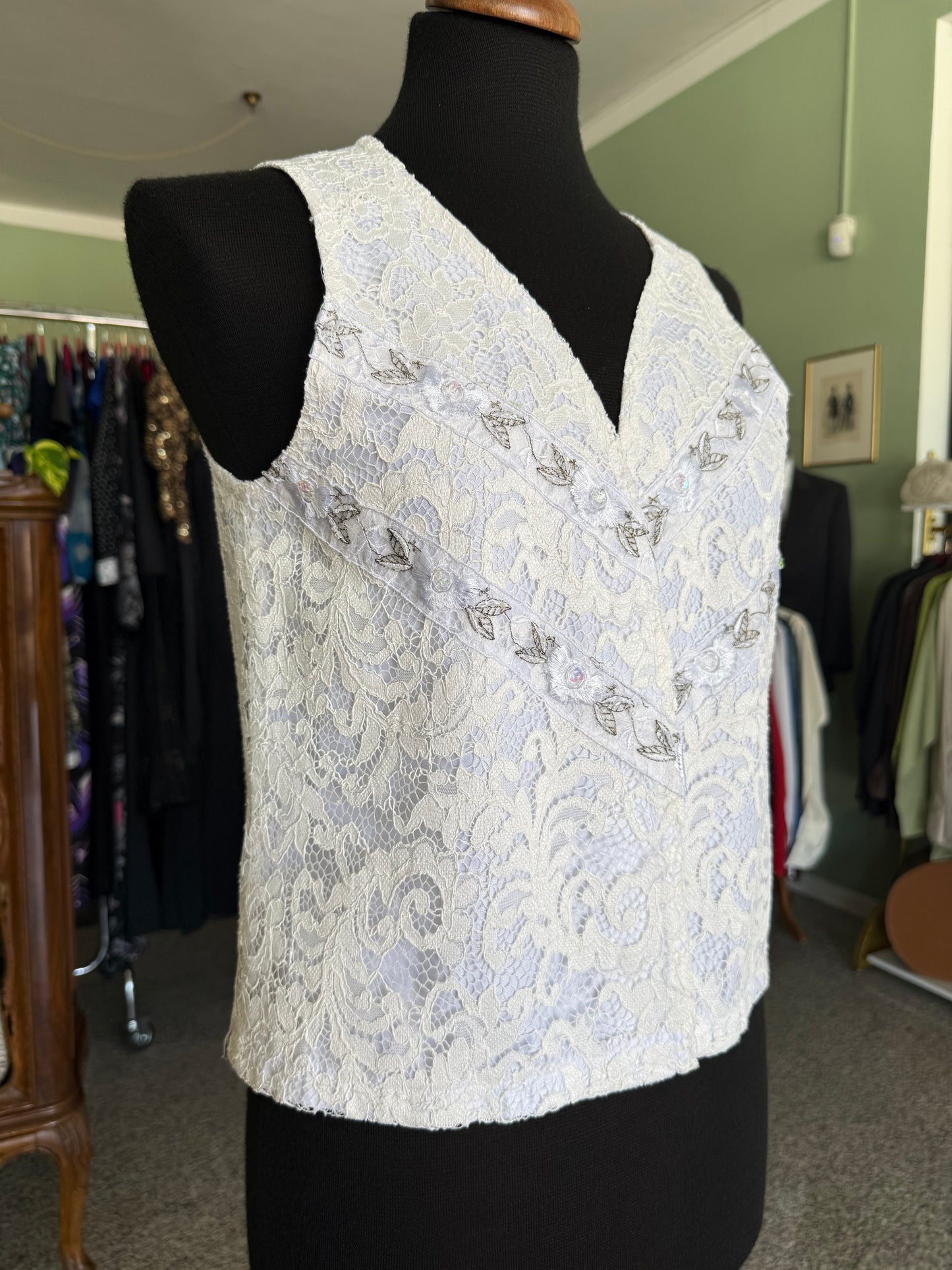Gilet bianco in pizzo - TG. 40/42