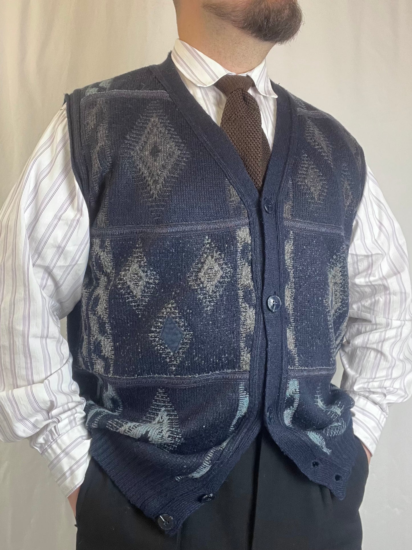 Gilet in maglia anni ‘80 tg. XL-XXL
