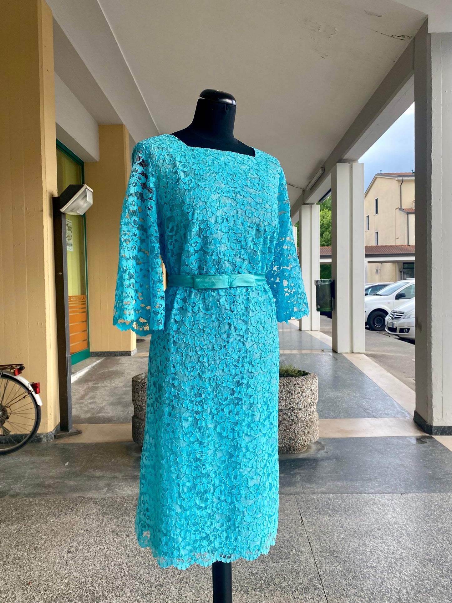 Abito anni ‘60 turchese - TG. 48/50/52