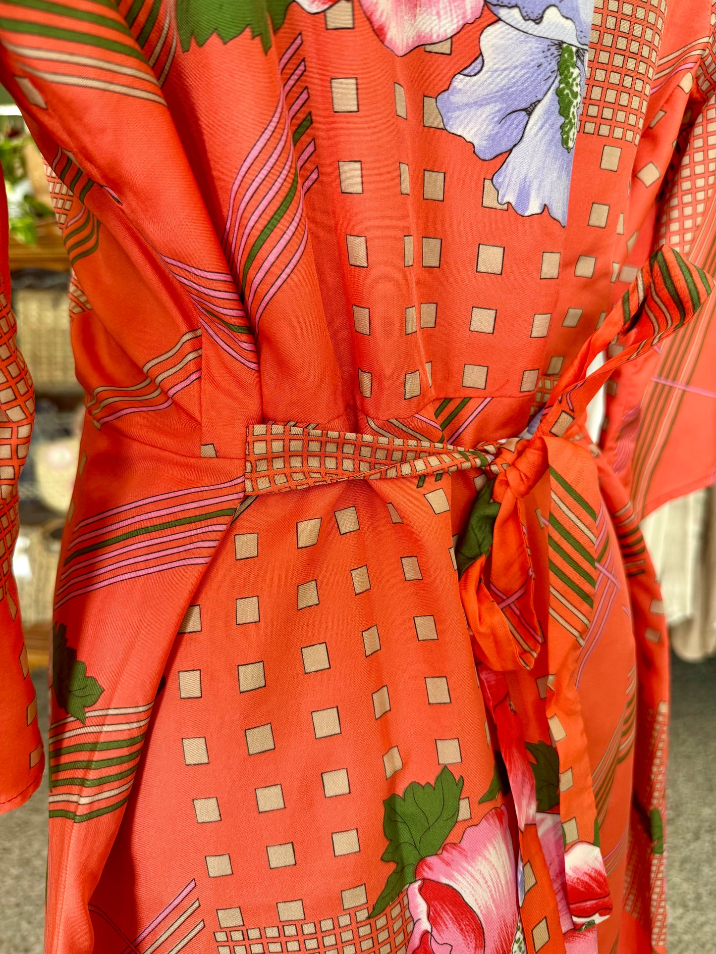 Kimono/Vestaglia Vintage Anni ’70 con Stampa Floreale