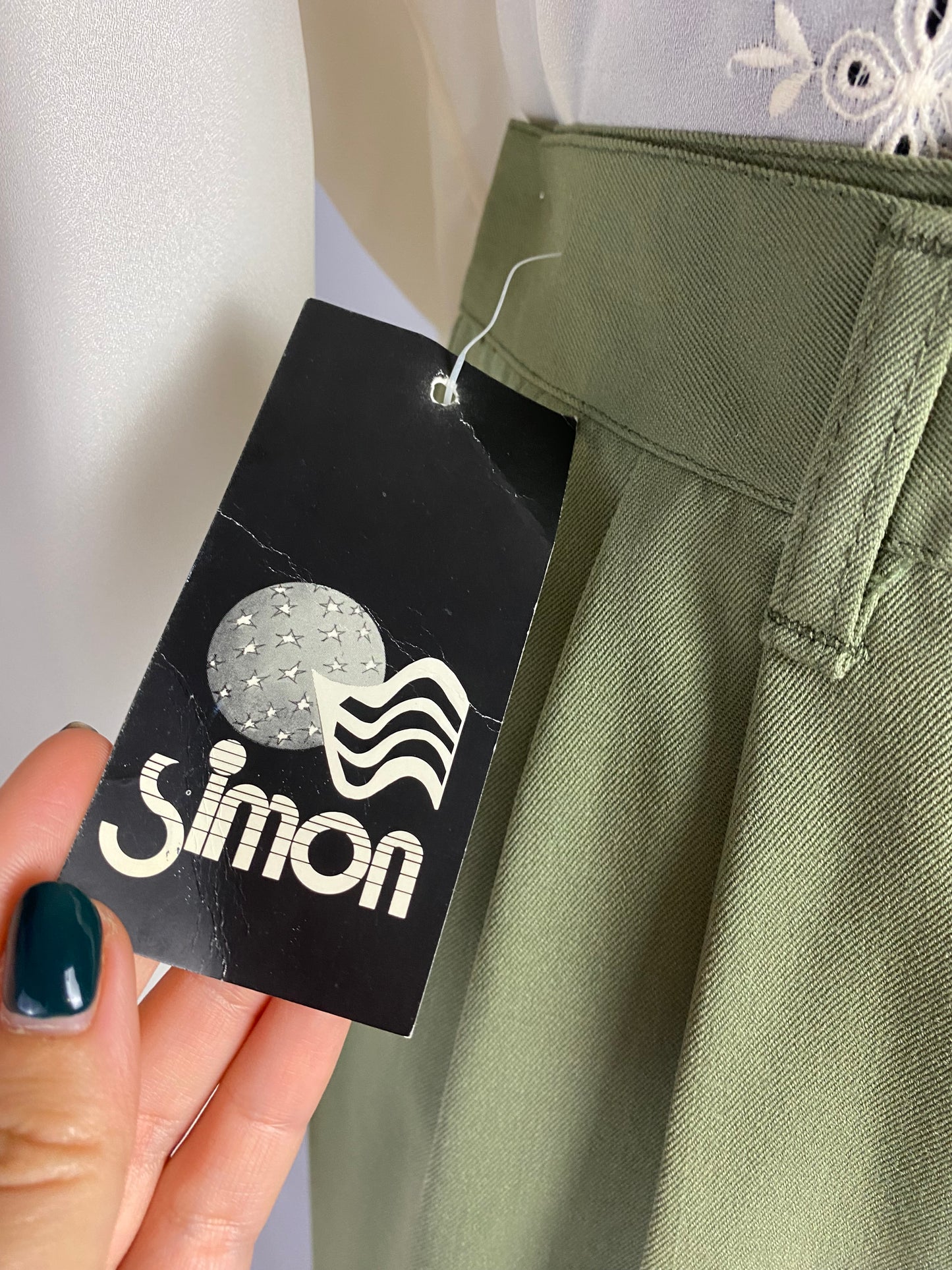 Pantaloni anni ‘70 verde oliva - TG. 38/40