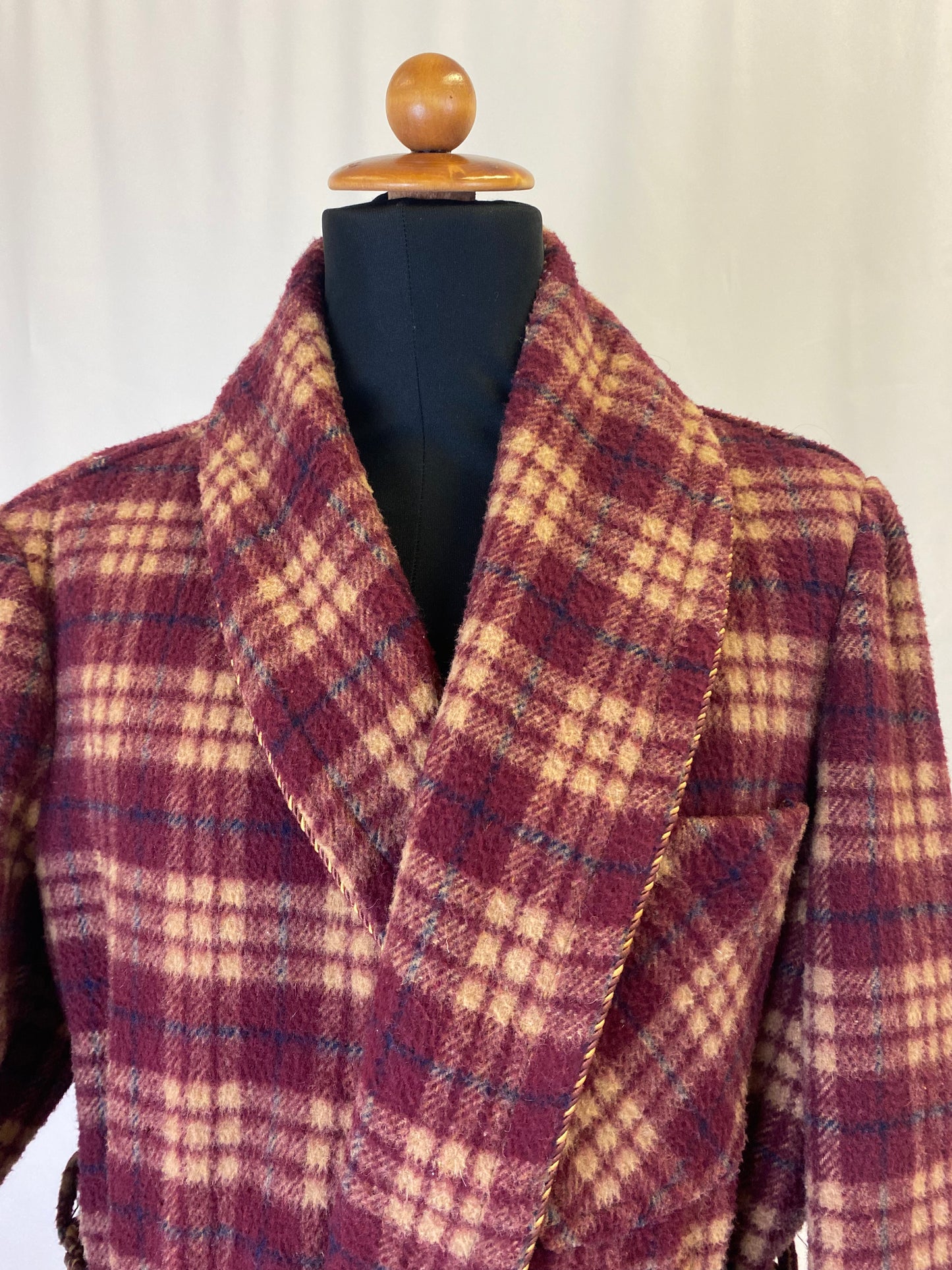 Giacca da camera borgogna e beige L-XL