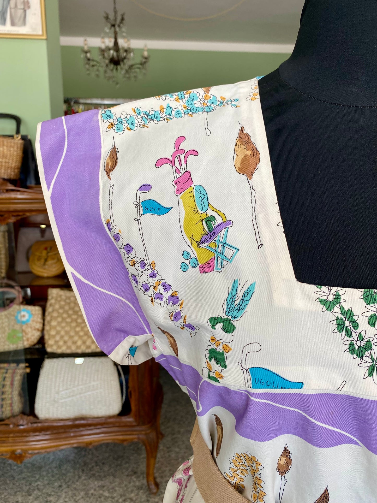 Abito sartoriale anni '60 con tessuto originale Emilio Pucci - TG. 46/48