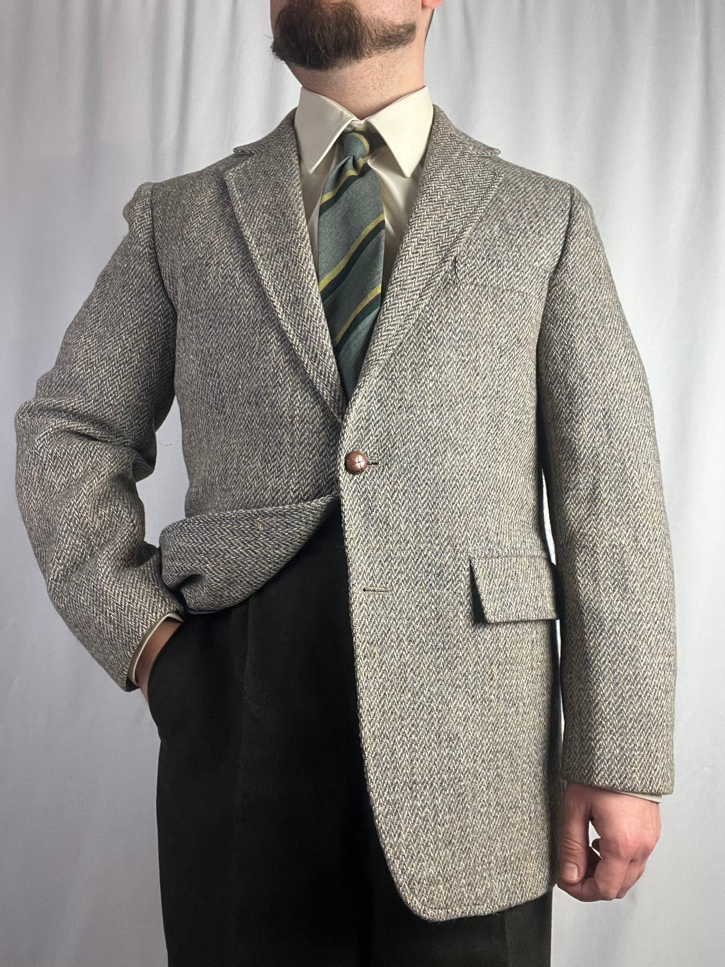 Giacca anni '80 Harris Tweed tg. 48-50