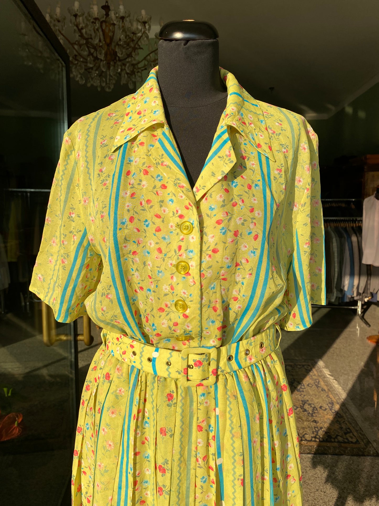 Abito anni ‘70 verde prato - TG. 44 circa