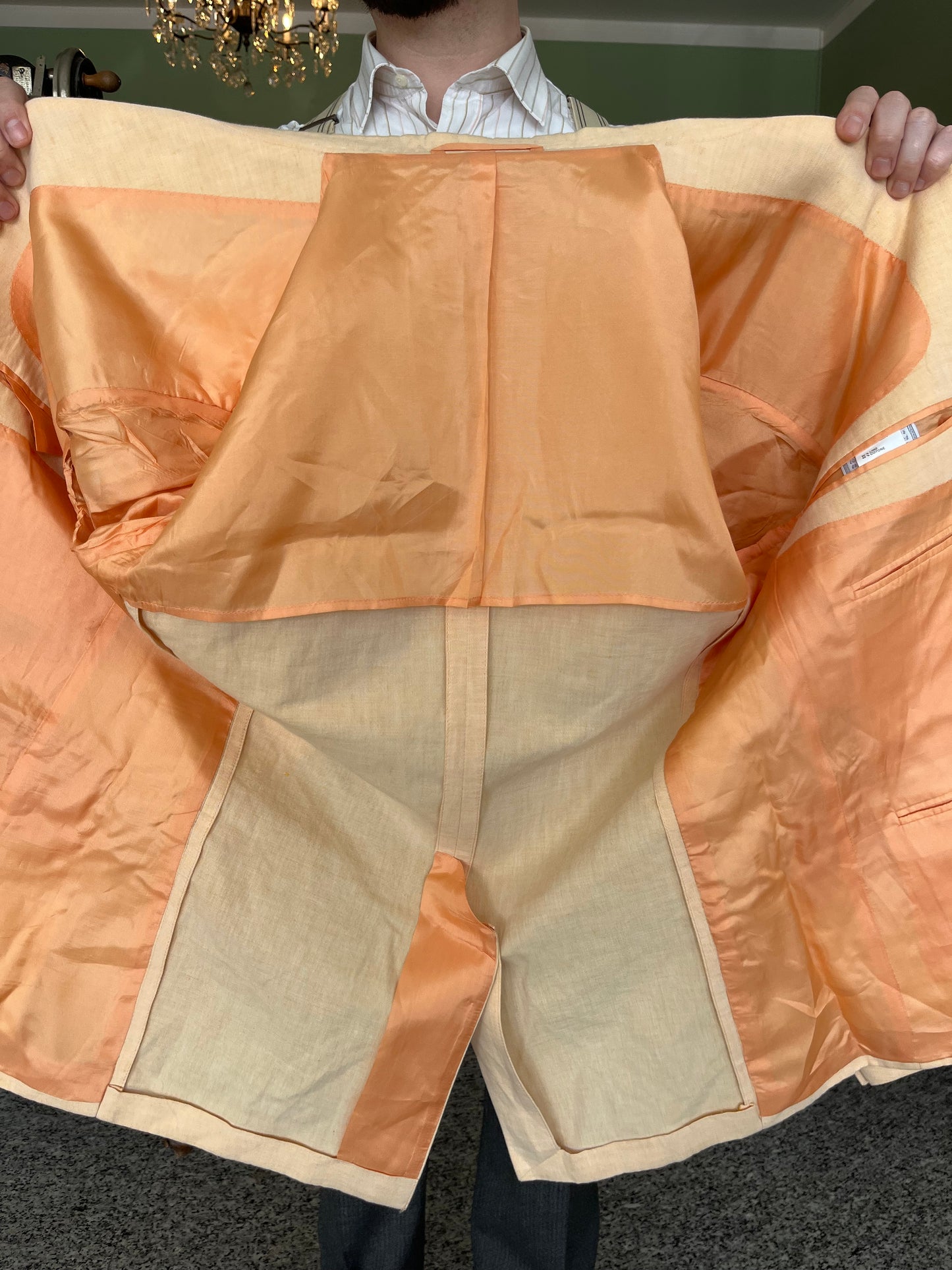 Giacca anni ‘90 lino pesca tg. 50-52