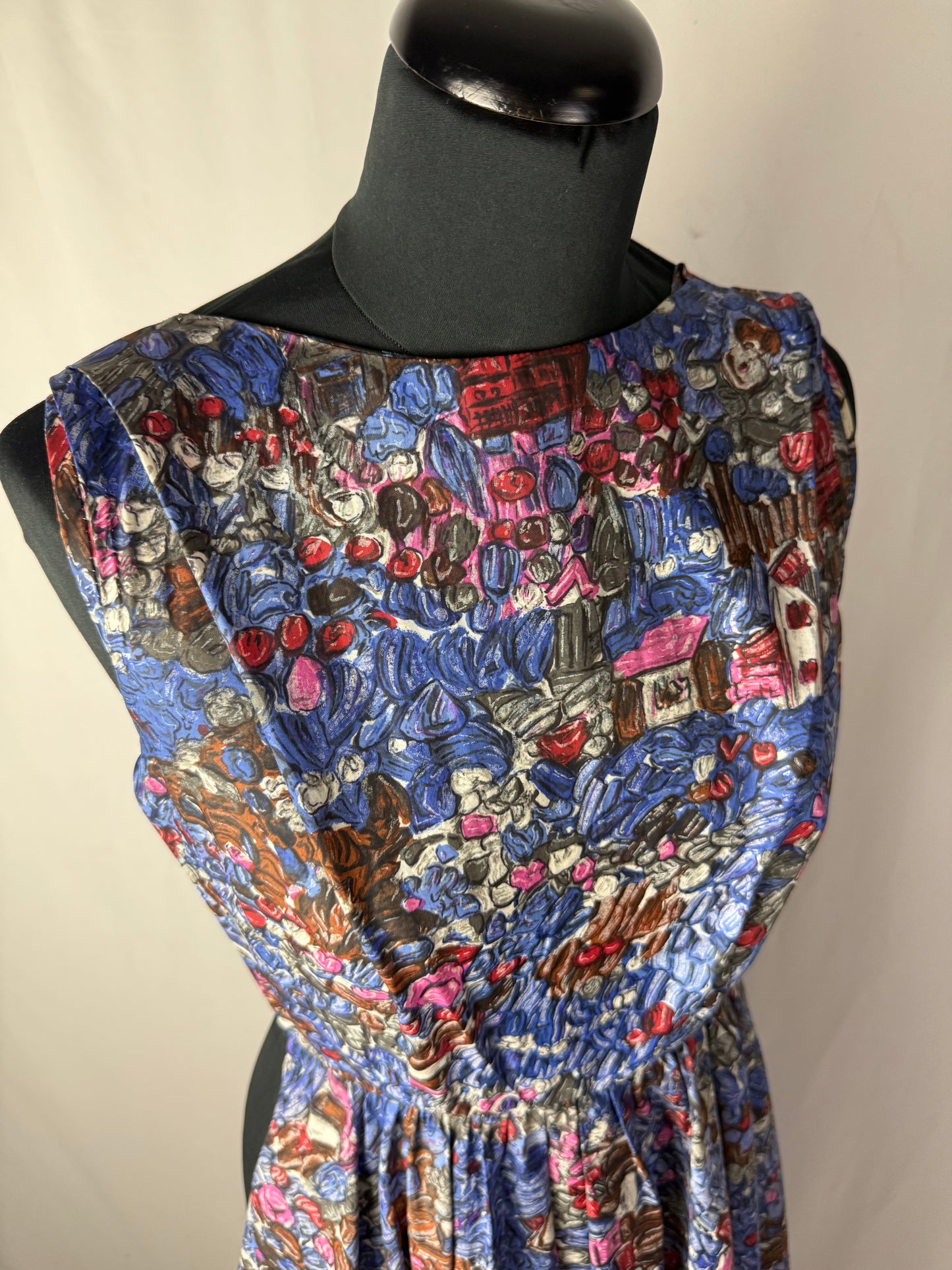Abito anni ‘50 “Stampa Liberty Blu” – TG. 36