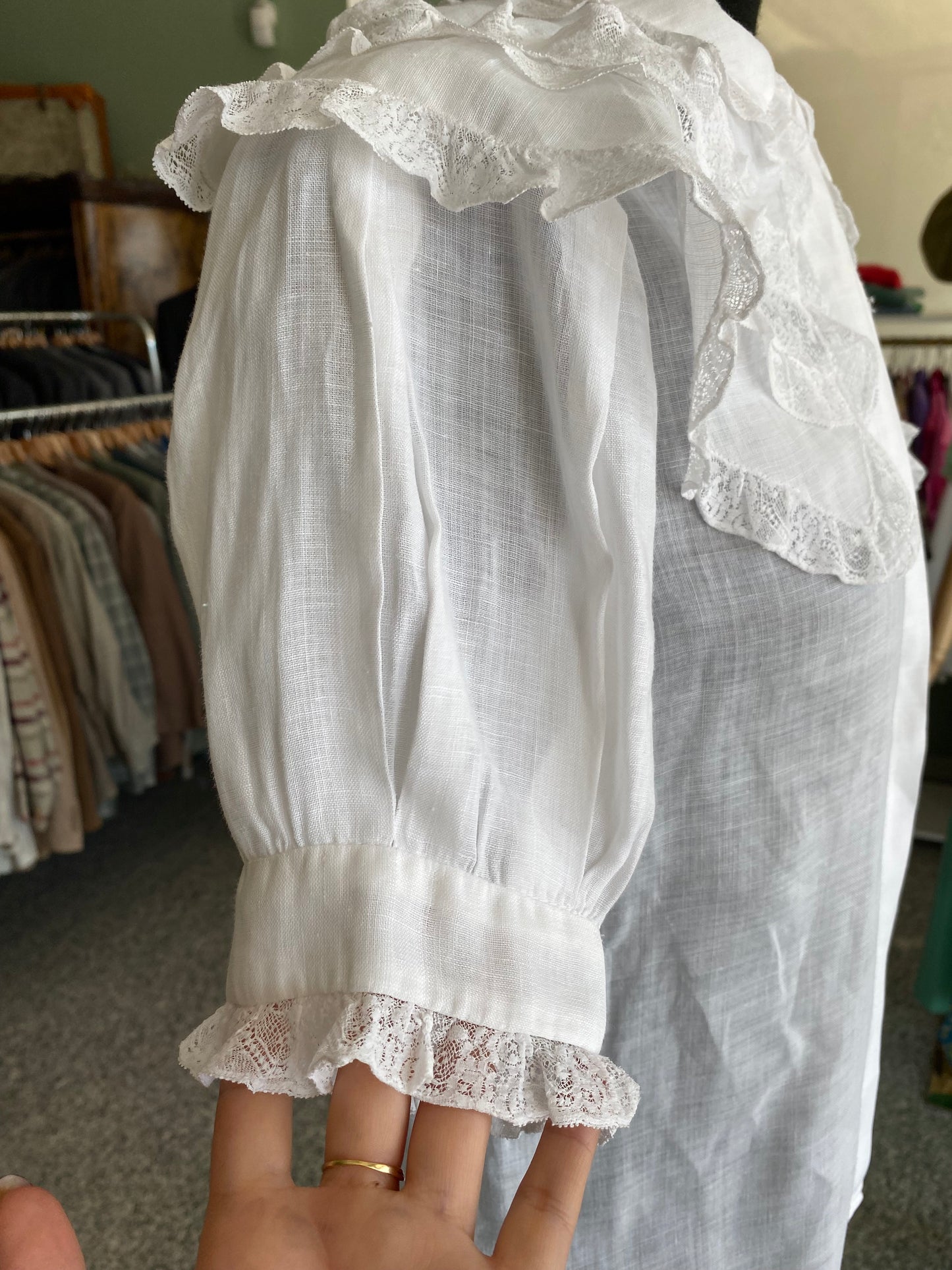 Camicia in garza di cotone anni ‘40 - TG. 38/40