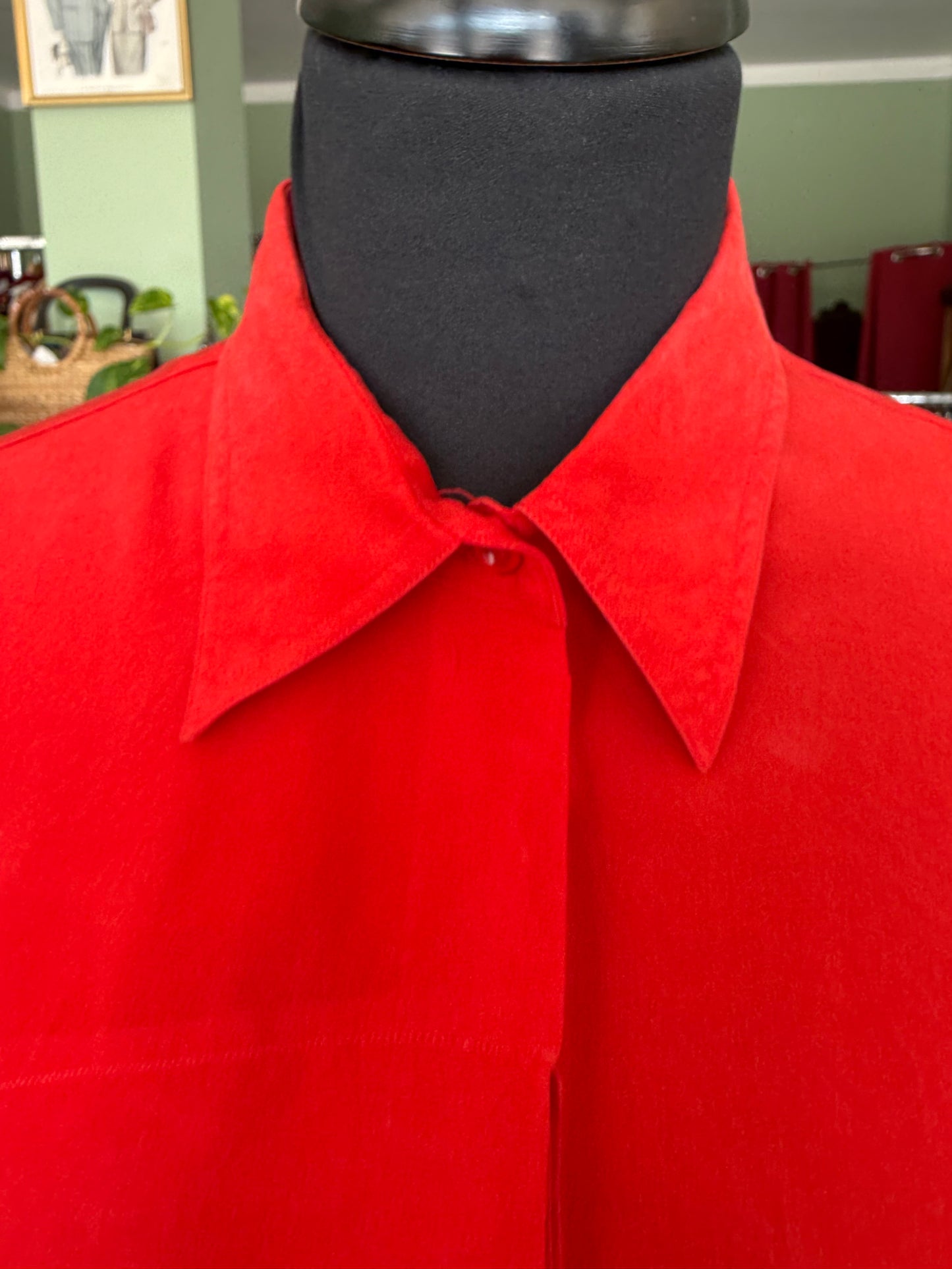 Camicia rossa in pura seta - TG. 42/44