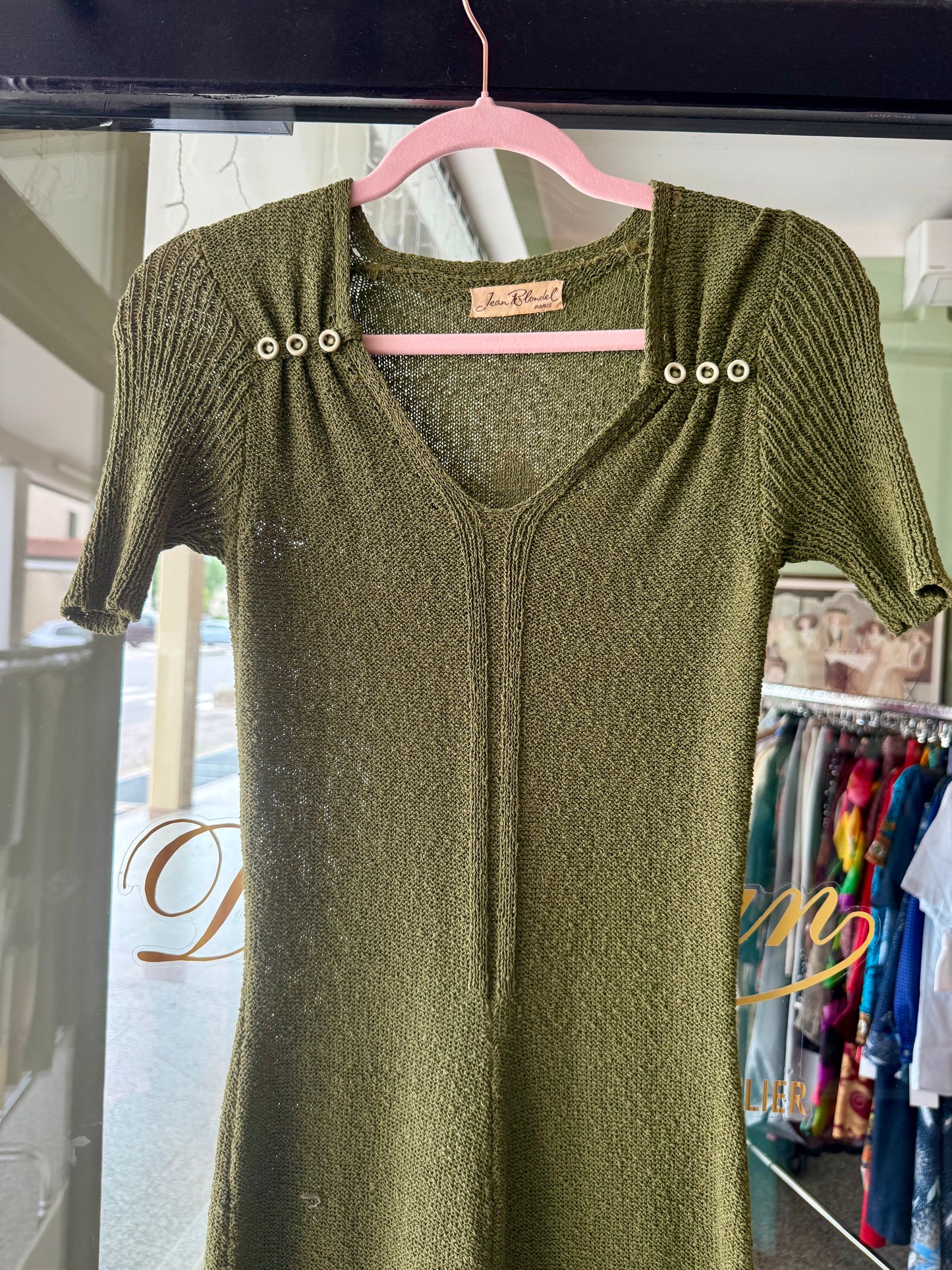 Abito in maglia Jean Blondel Paris – fatto a mano anni ’70 - TG. 36