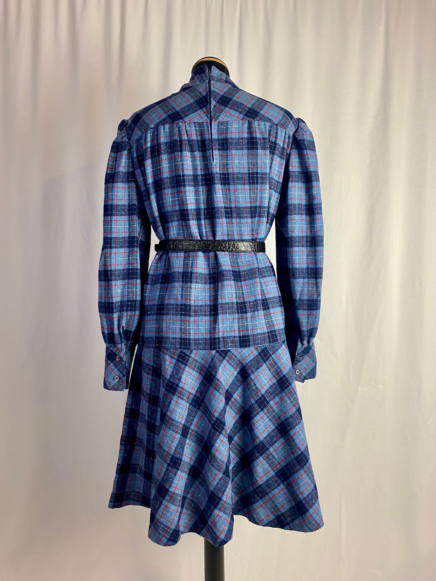 Abito anni ‘70 sartoriale in tartan - TG. 44 circa