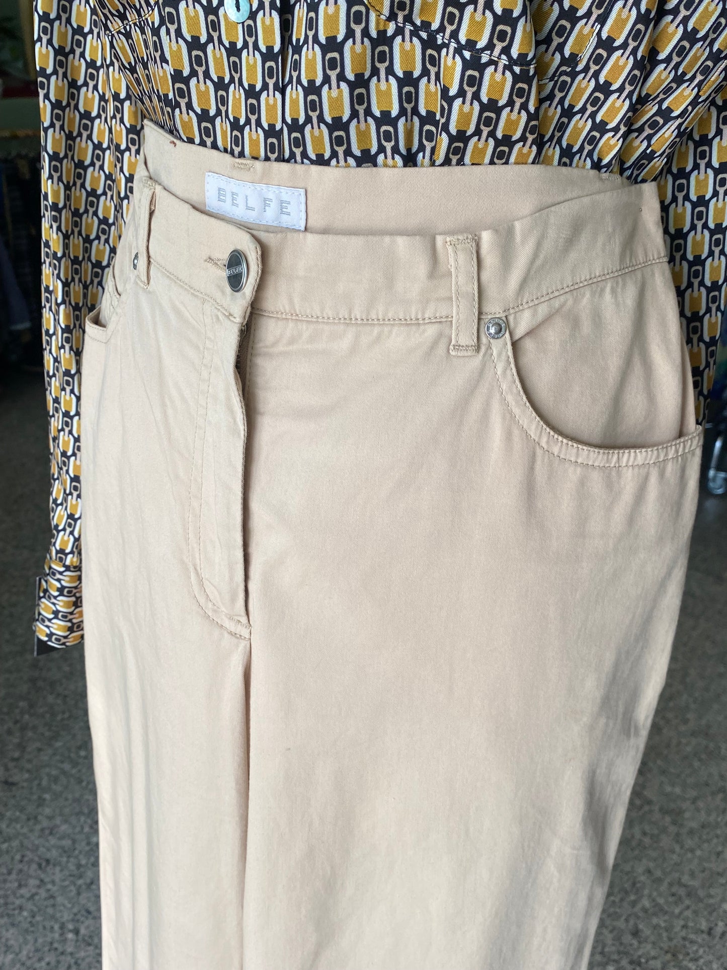 Pantaloni beige in cotone - TG. 40/42