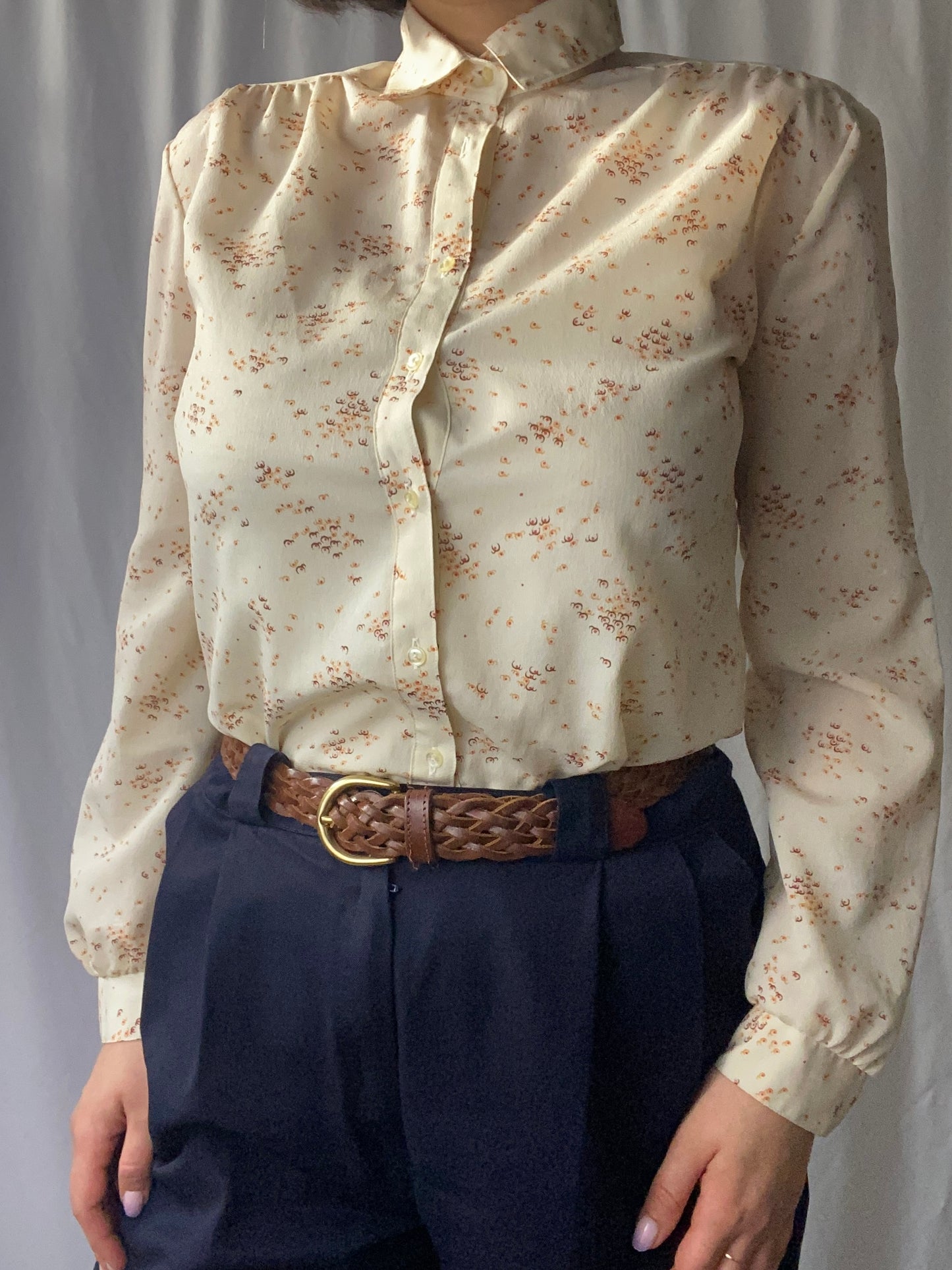 Camicia anni ‘70 color biscotto - TG. 38/40