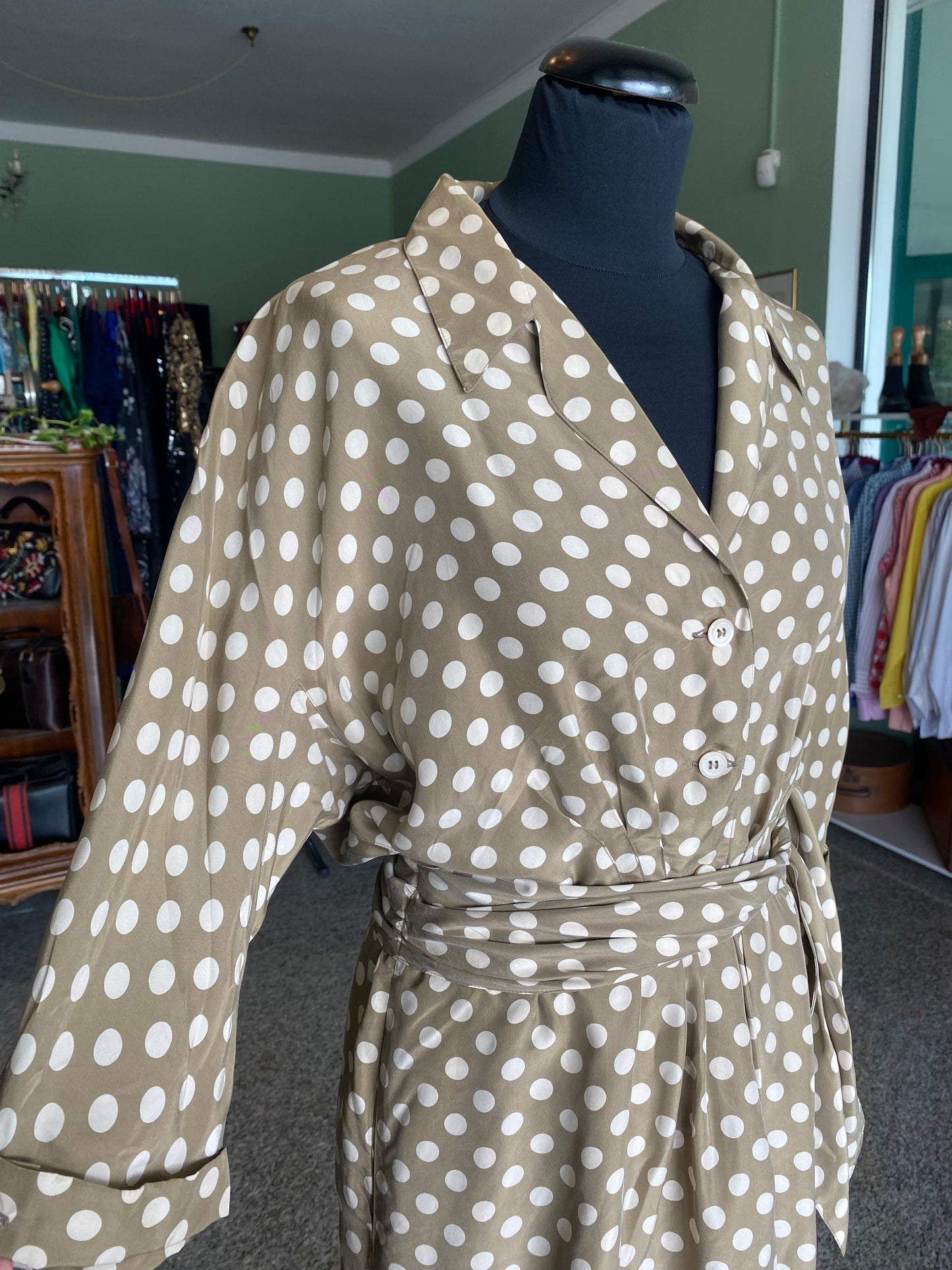Abito in seta a pois - TG. 46 circa