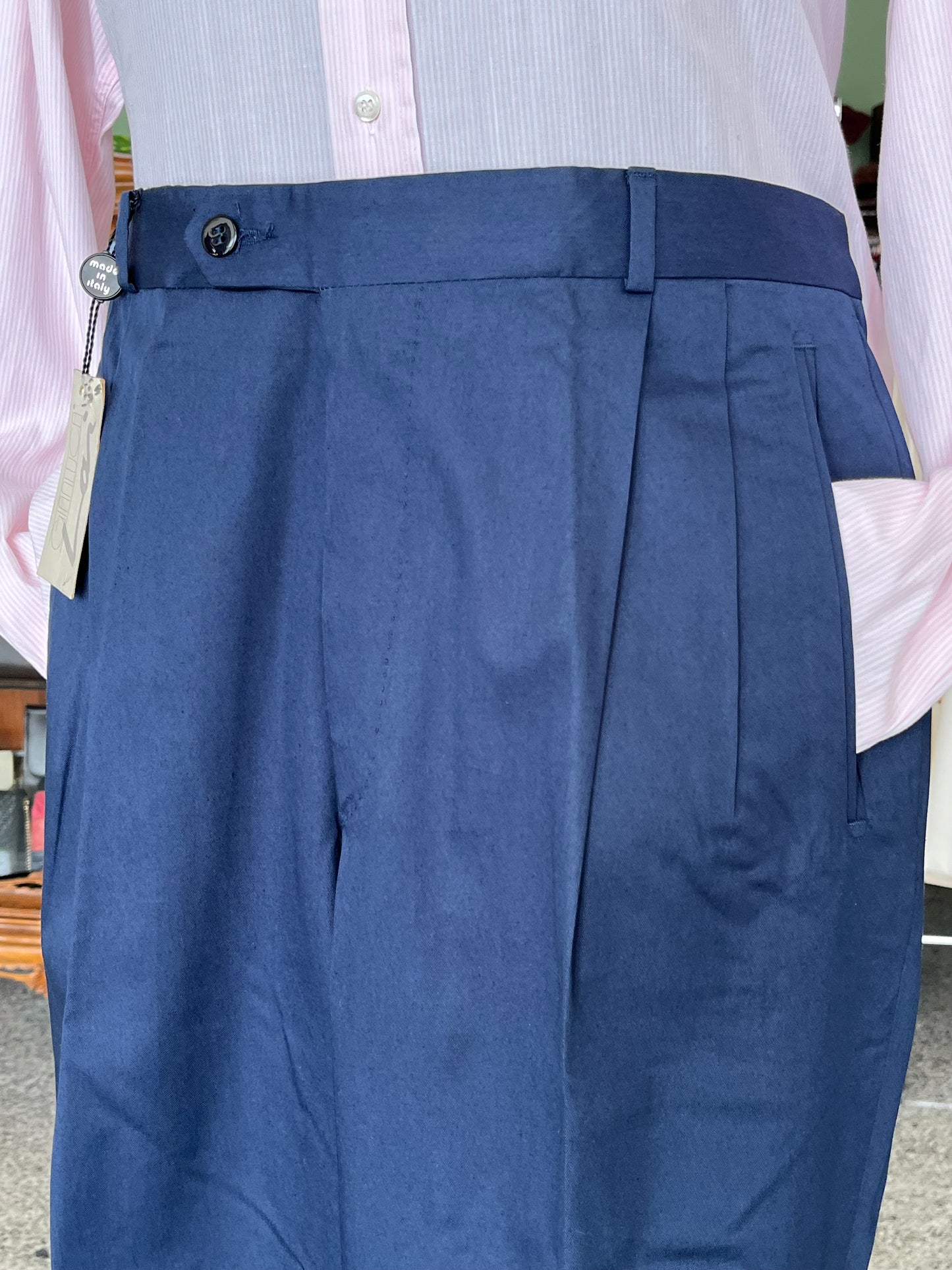 Calzoni in cotone blu tg. 48