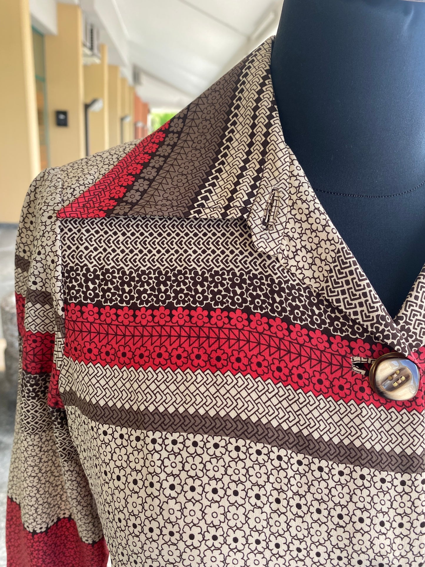 Abito anni ‘70 sartoriale in pura seta - TG. 40